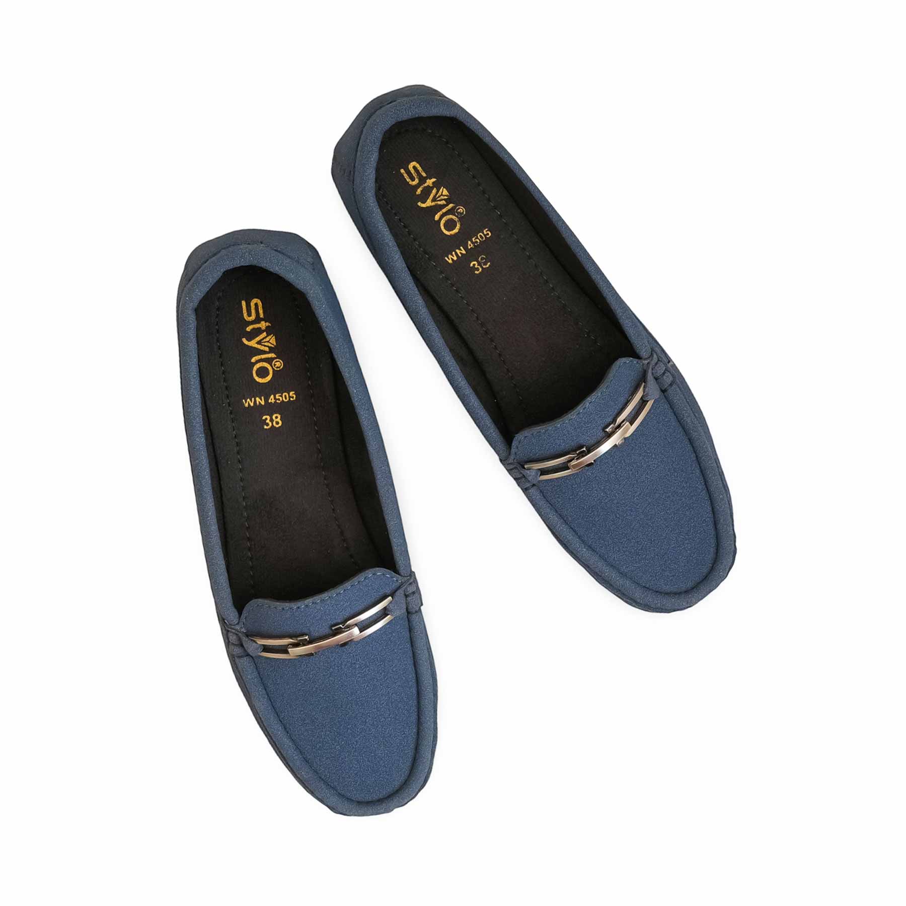 Blue Moccasin For Women WN4505 - Image 6