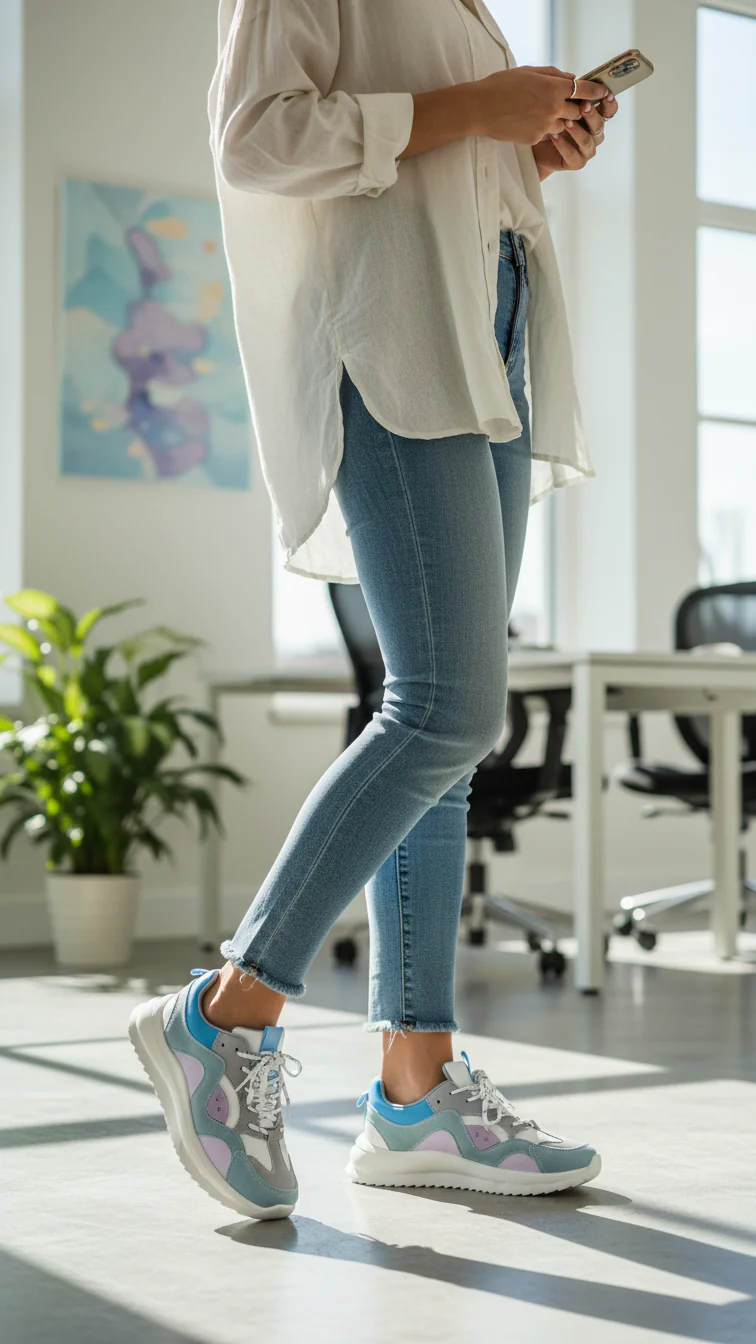 Blue Sneaker For Ladies AT7443 - Image 2