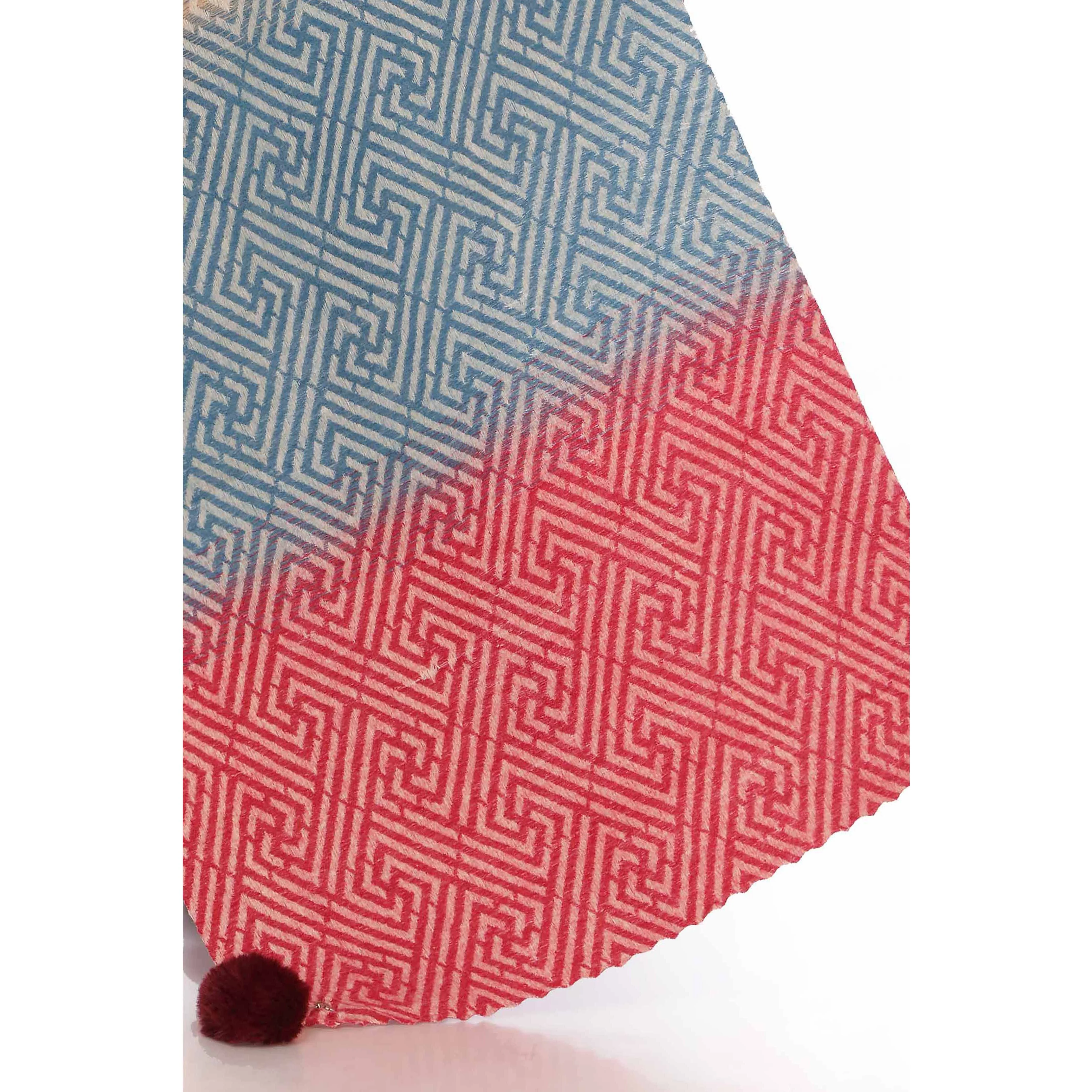 Blue Two Tone Shawl PW2734 - Image 2