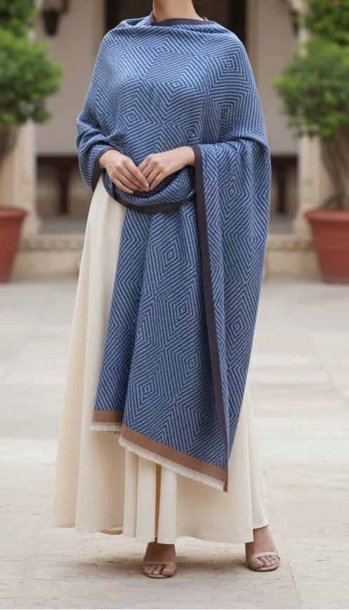 Blue Winter Stole PN5099 - Image 2