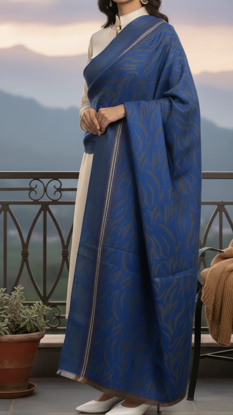 Blue Winter Stole PN5354