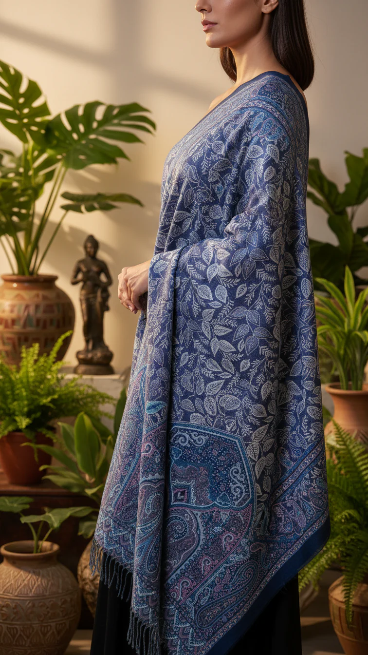 Blue Winter Stole PW5761