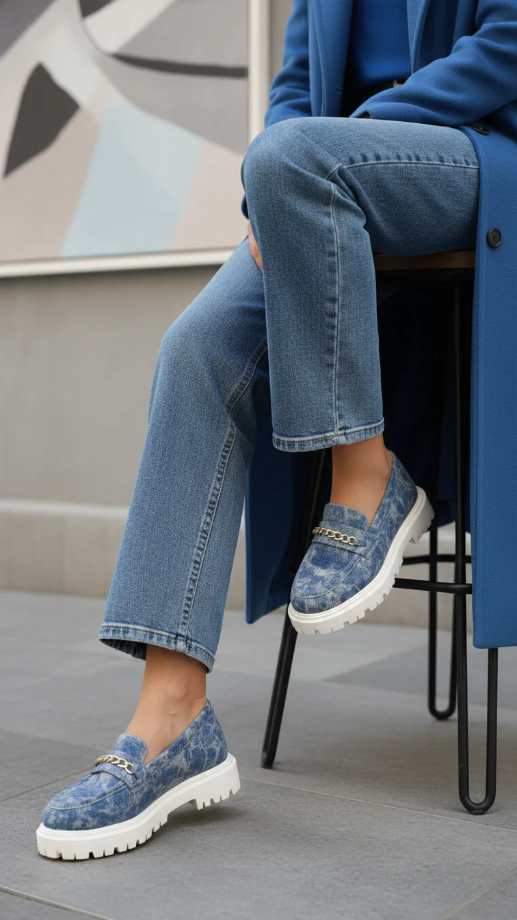 Blue Women Moccasin WN4532