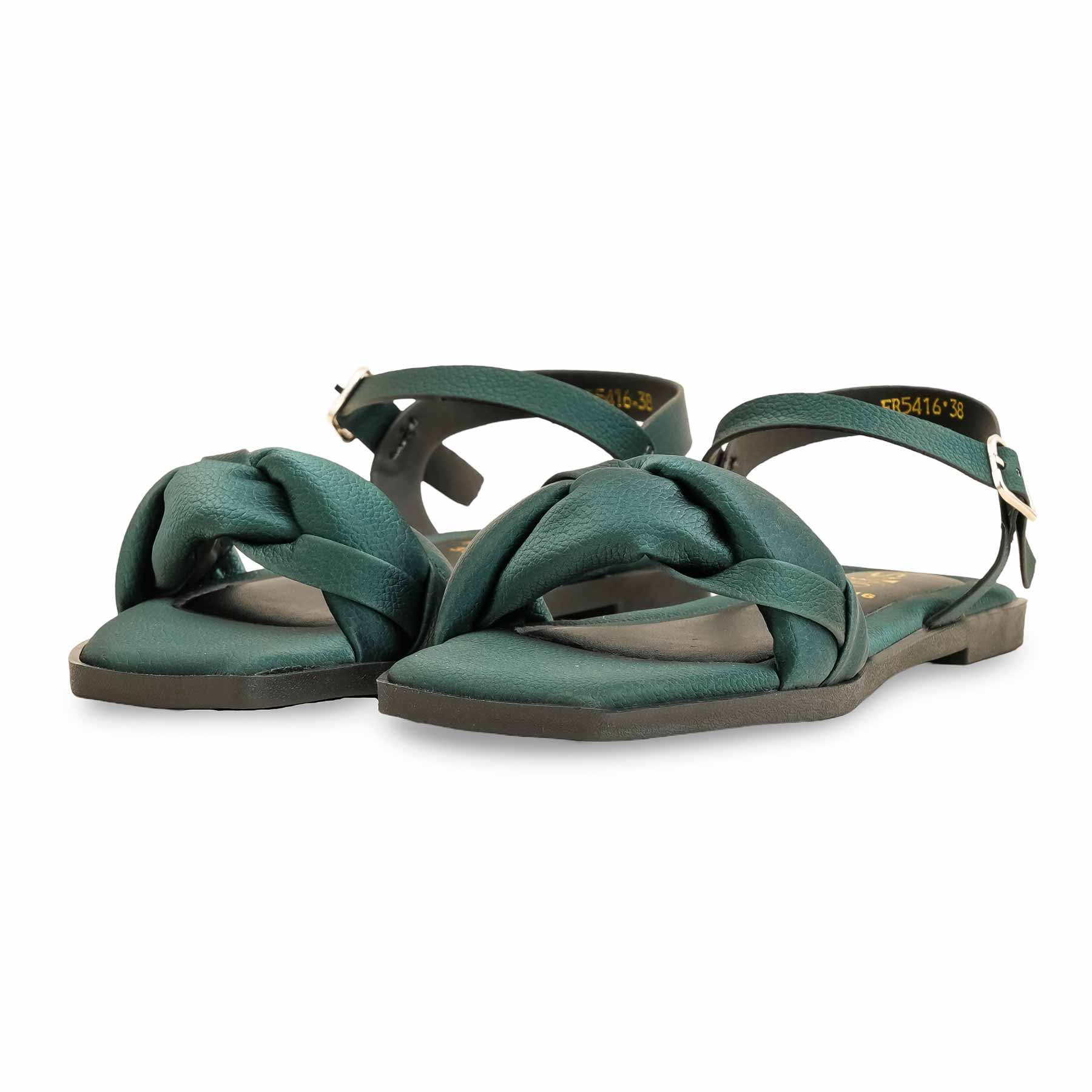 Botl Green Formal Sandal For Ladies FR5416 - Image 3