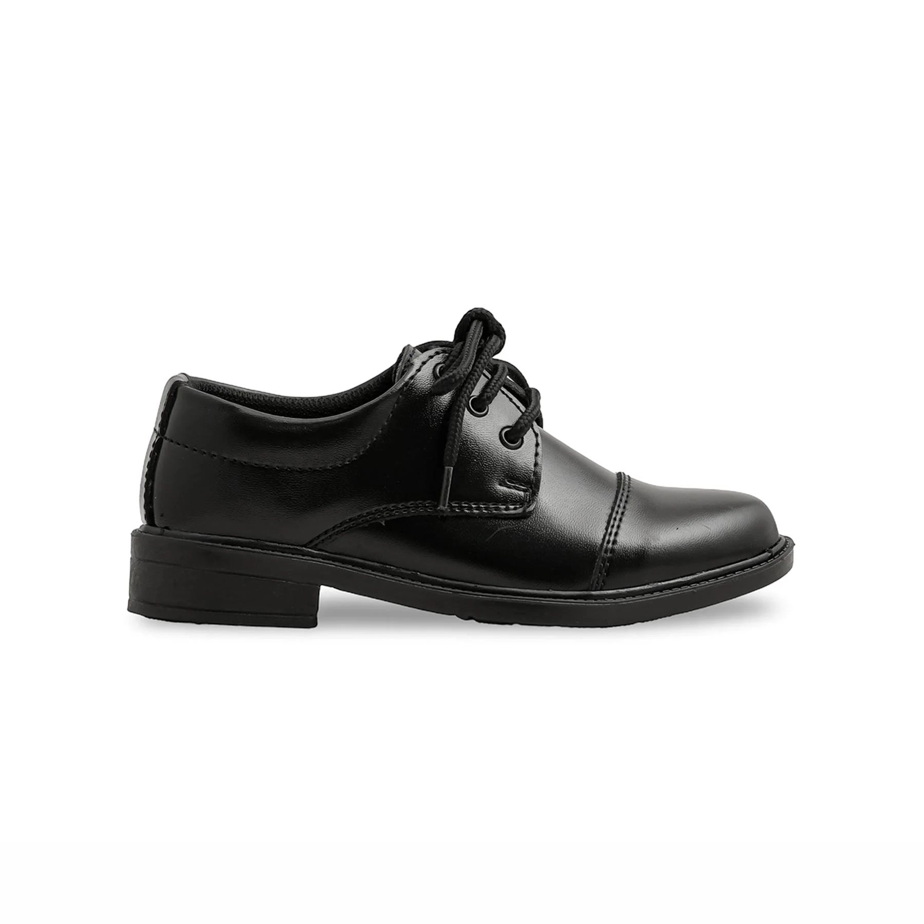 Boys Black Black Lace Up School Shoes SK0082 - Image 2