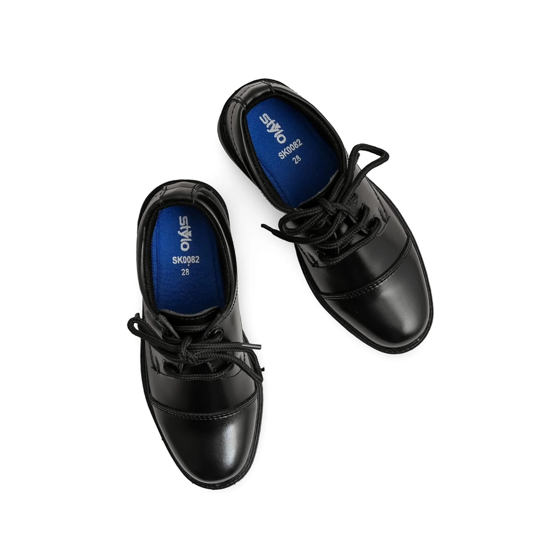 Boys Black Black Lace Up School Shoes SK0082 - Image 5