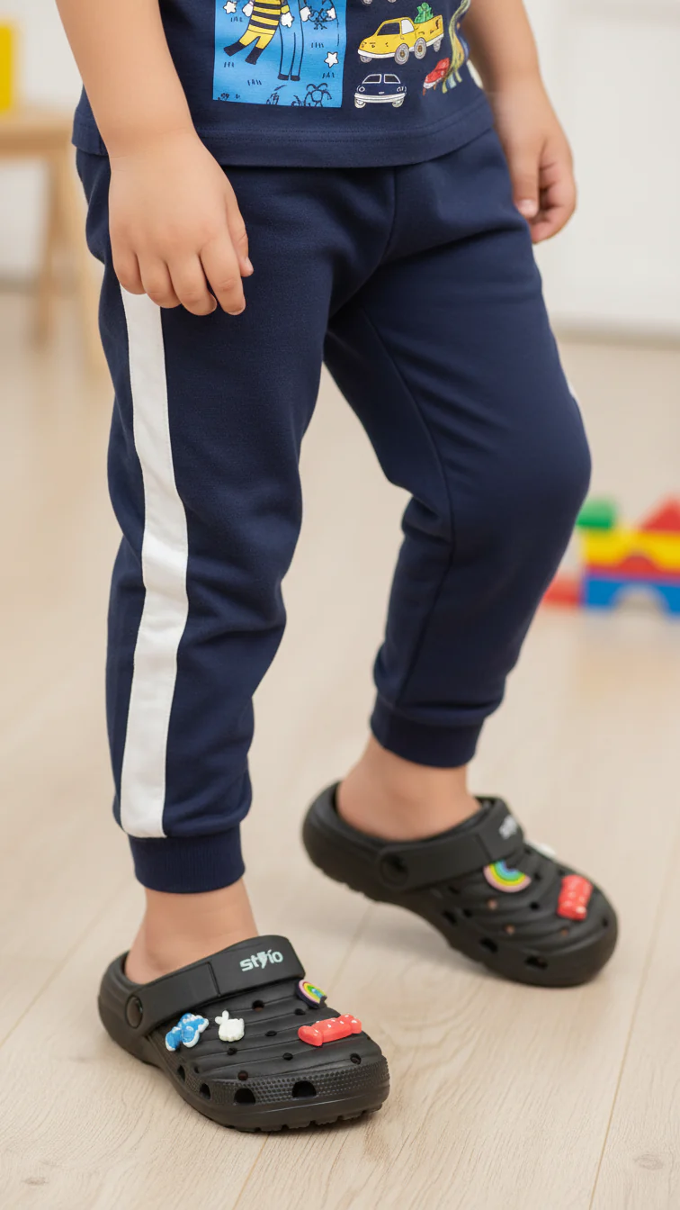 Boys Black Casual Flip Flop KD5728