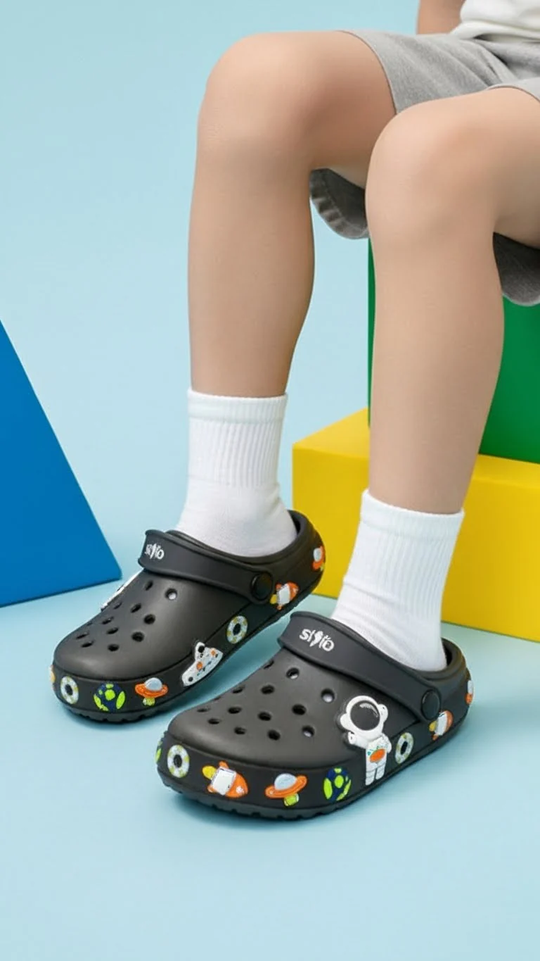 Boys Black Casual Flip Flop KD5735