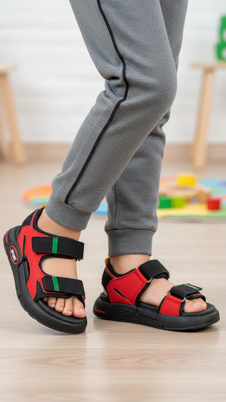 Boys Black Casual Sandal KD4759
