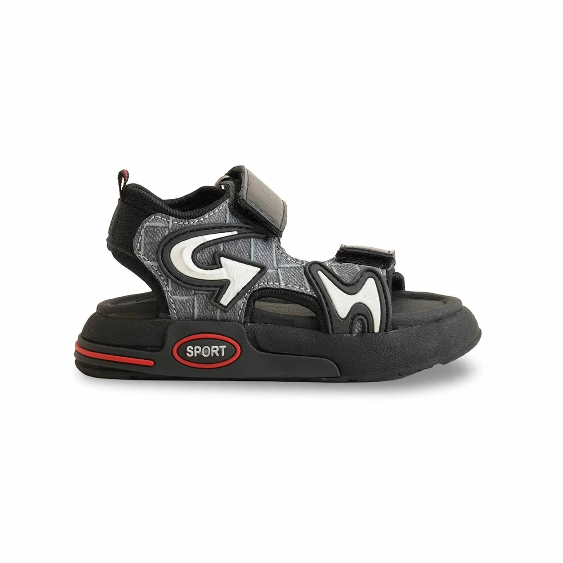 Boys Black Casual Sandal KD4760 - Image 2