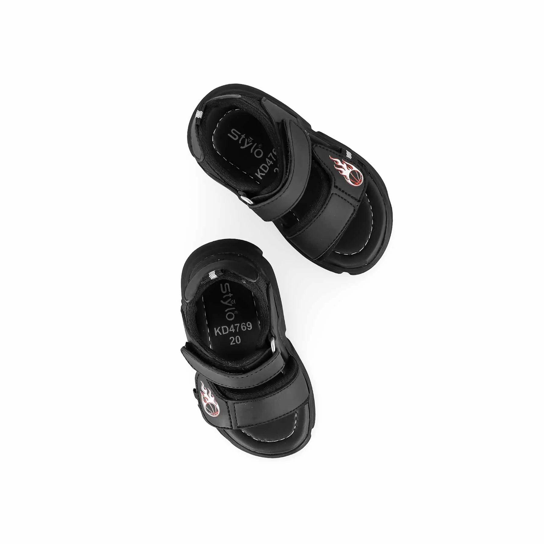Boys Black Casual Sandal KD4769 - Image 5