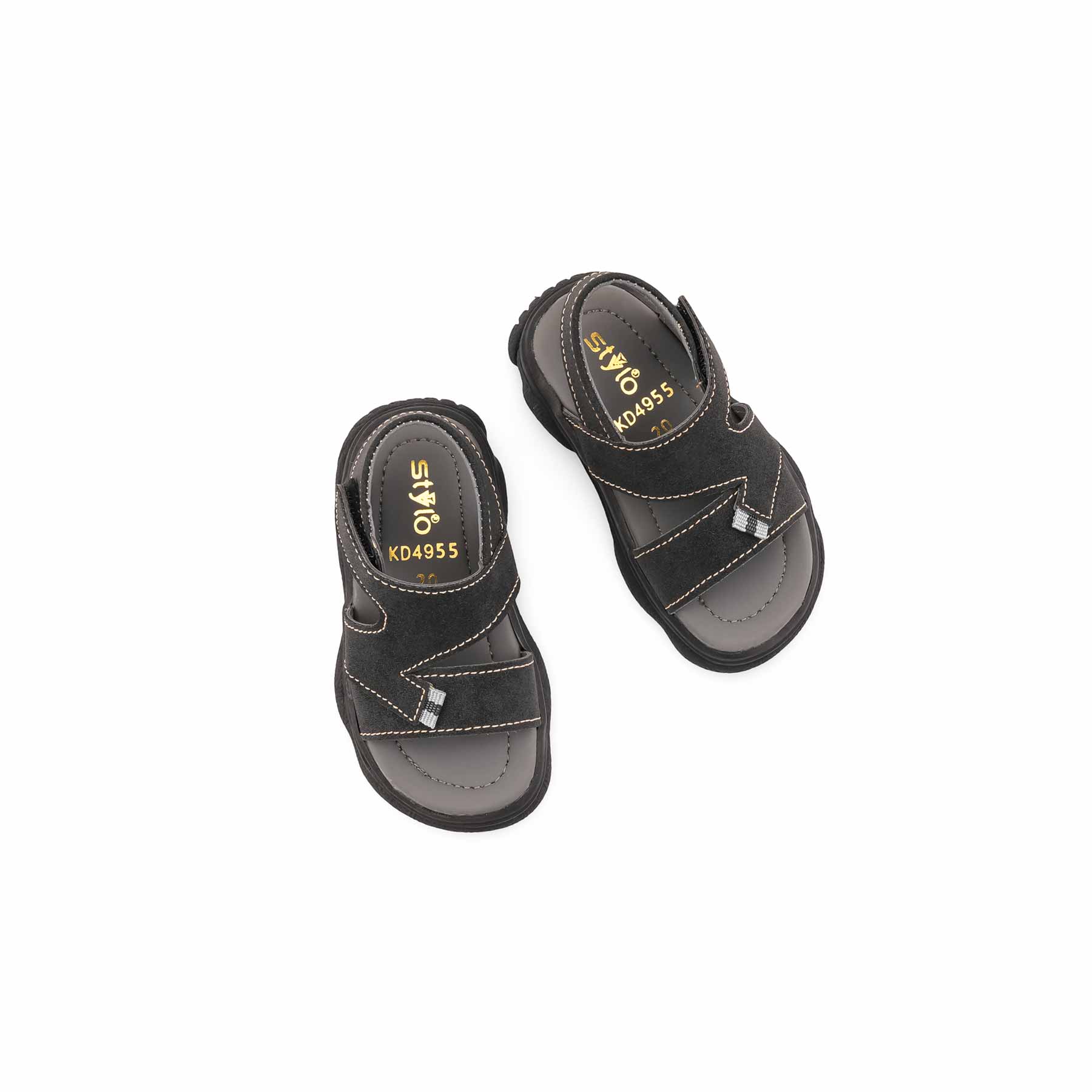 Boys Black Casual Sandal KD4955 - Image 5