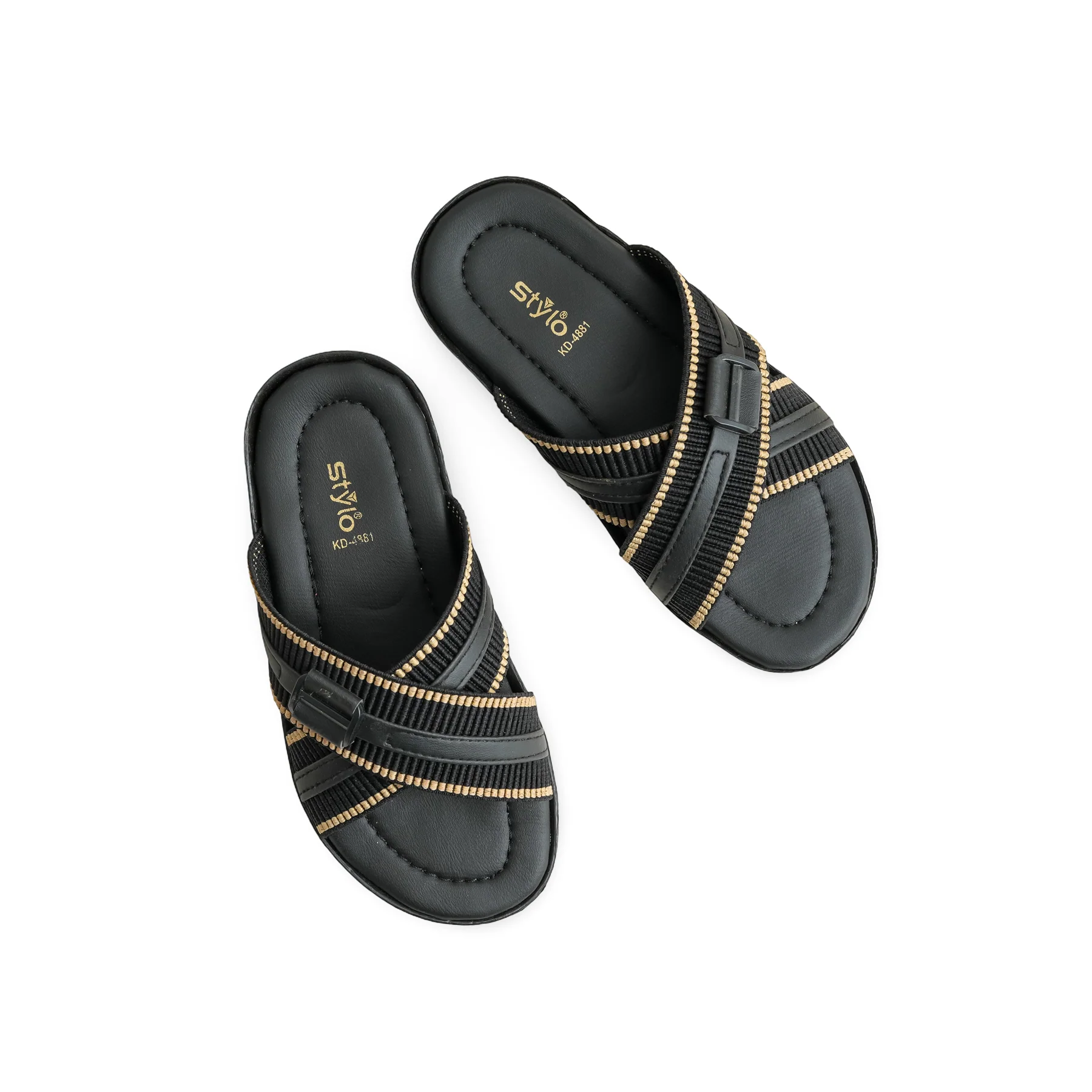 Boys Black Casual Slipper KD4881 - Image 4