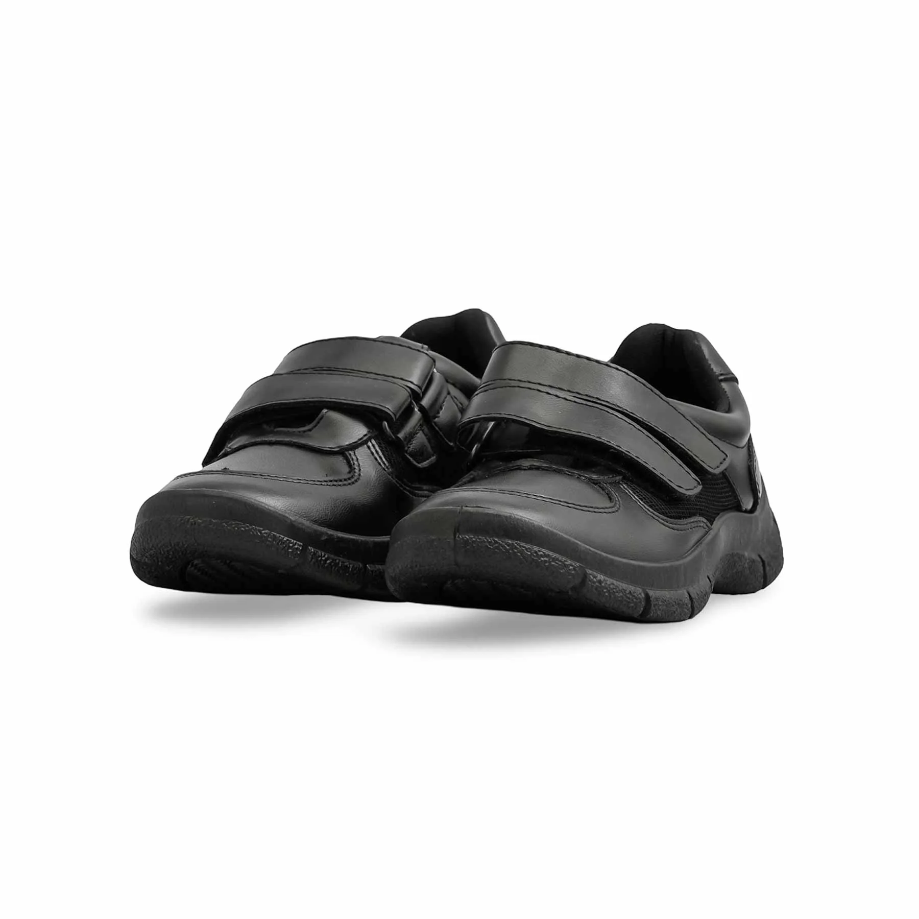 Boys Black Dual Strap School Shoes SK1108 - Image 3