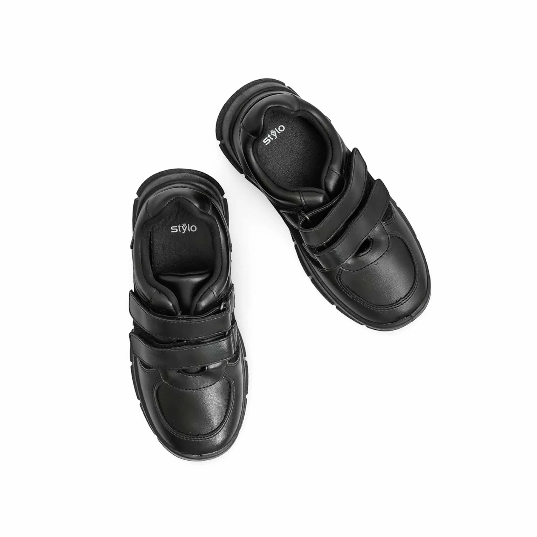 Boys Black Dual Strap School Shoes SK1108 - Image 5