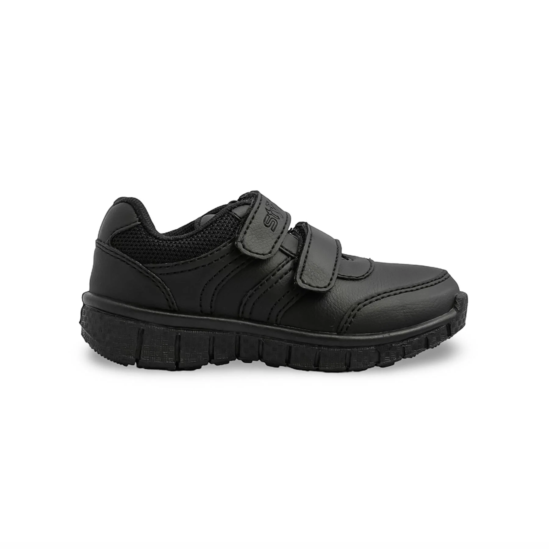 Boys Black Dual Strap Schools Shoes SK1095 - Image 2