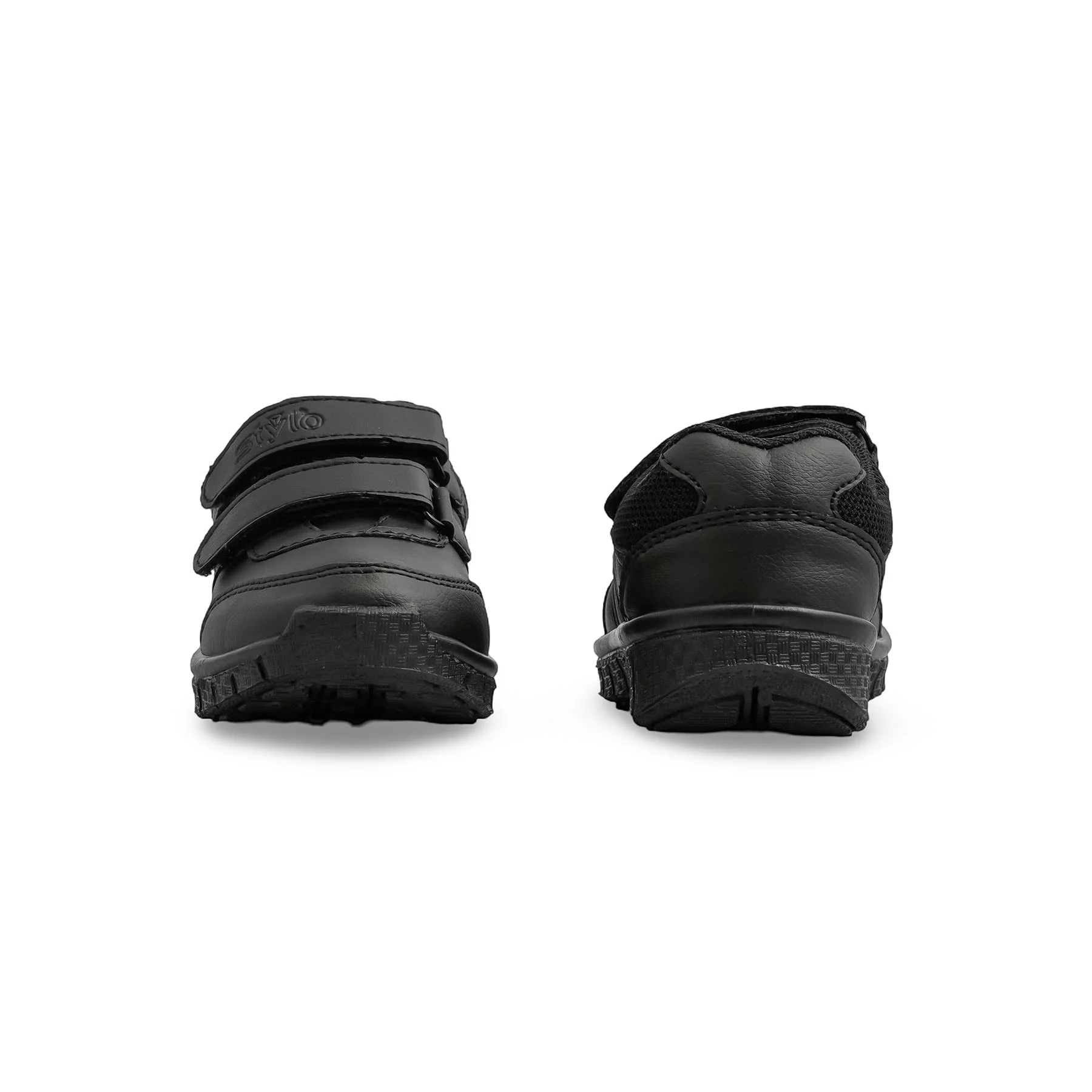 Boys Black Dual Strap Schools Shoes SK1095 - Image 4