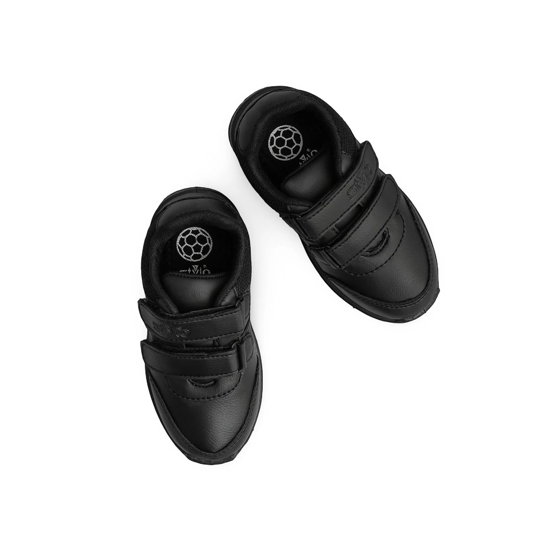 Boys Black Dual Strap Schools Shoes SK1095 - Image 5