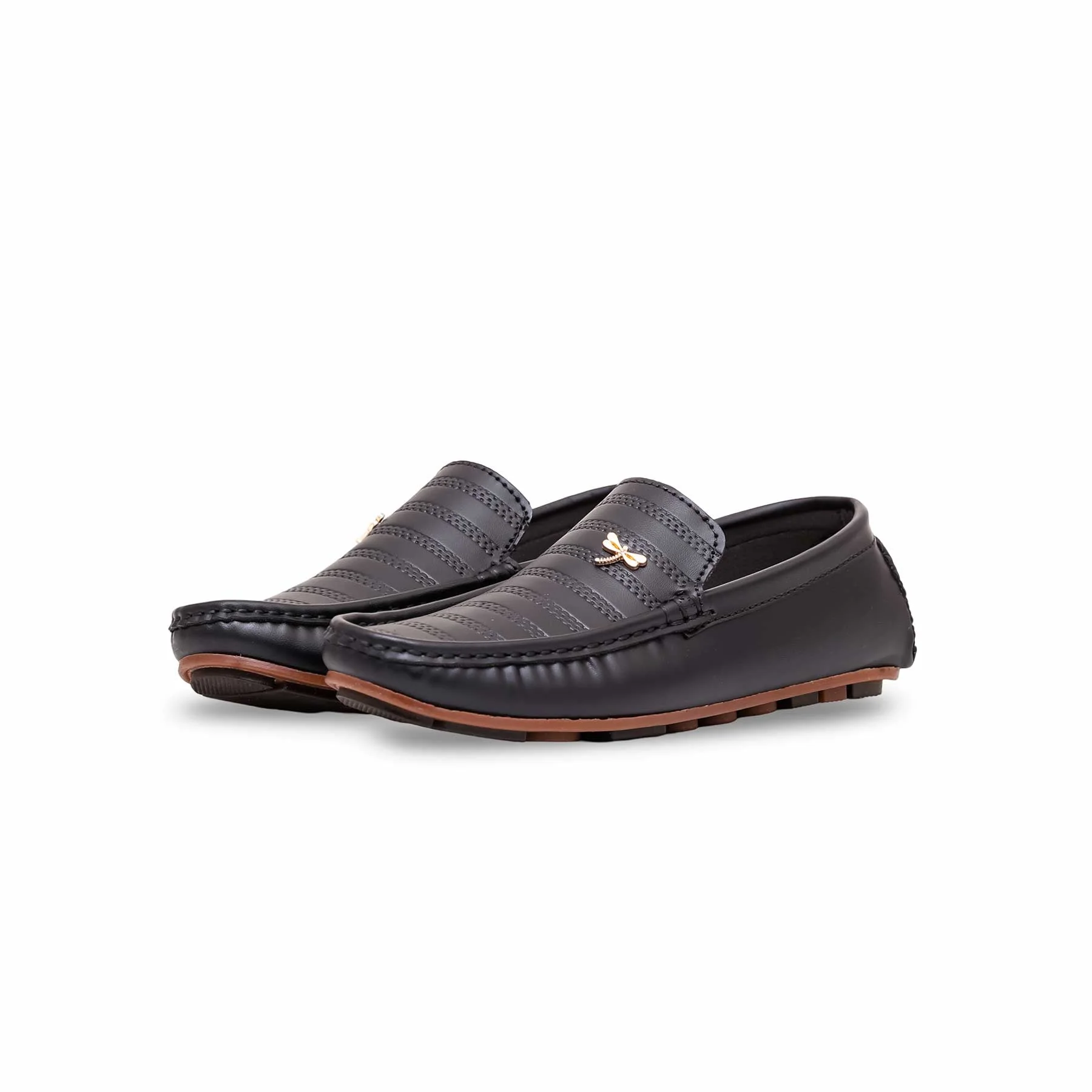 Boys Black Formal Moccasin KD0832 - Image 2