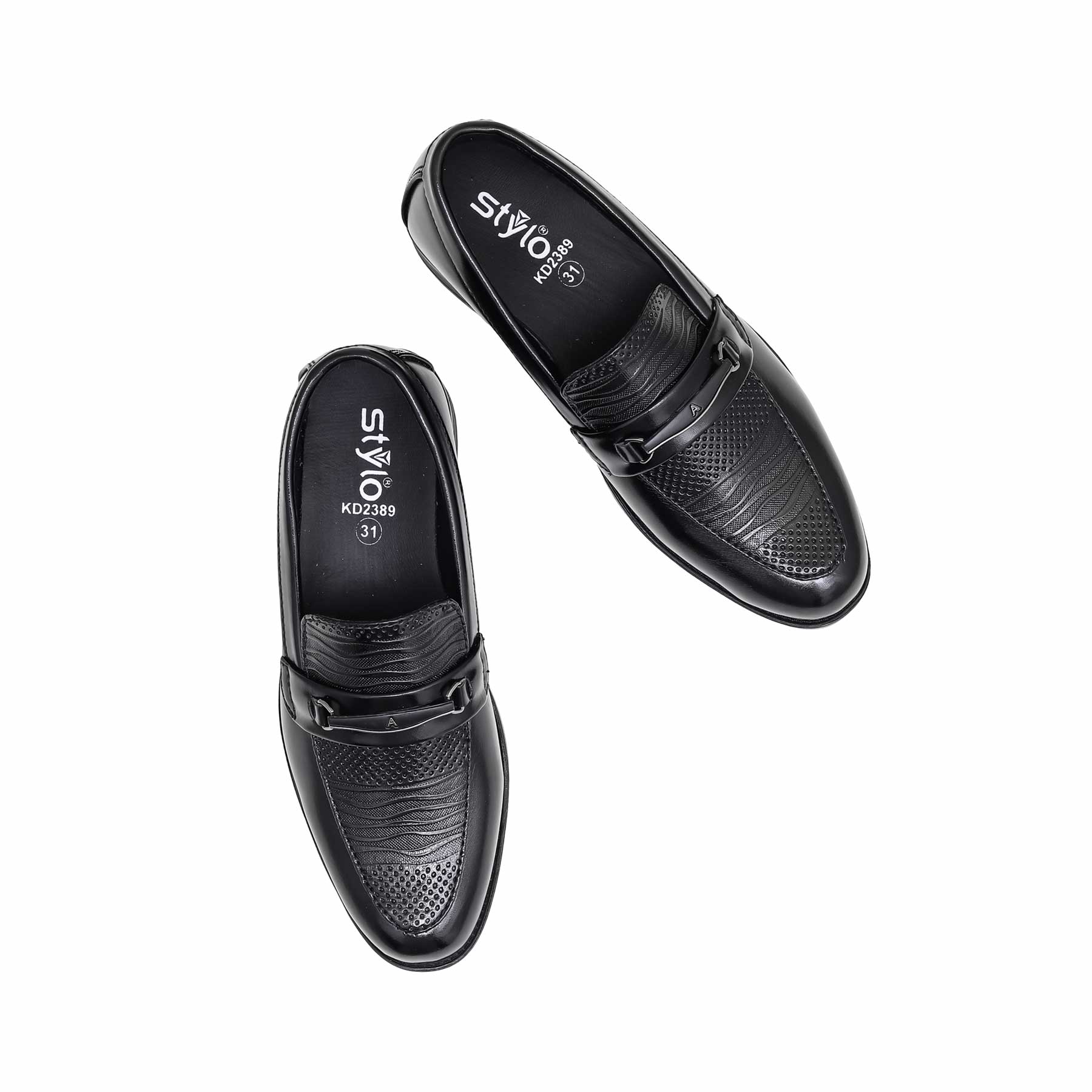 Boys Black Formal Moccasin KD2389 - Image 4