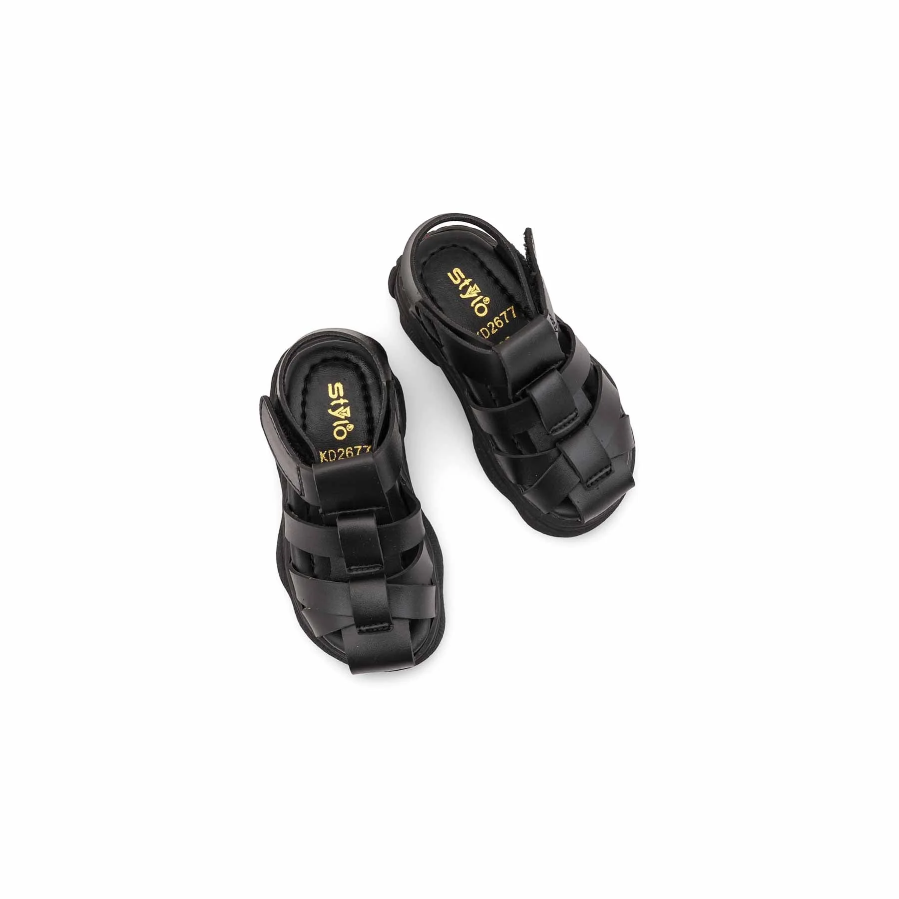 Boys Black Formal Sandal KD2677 - Image 5