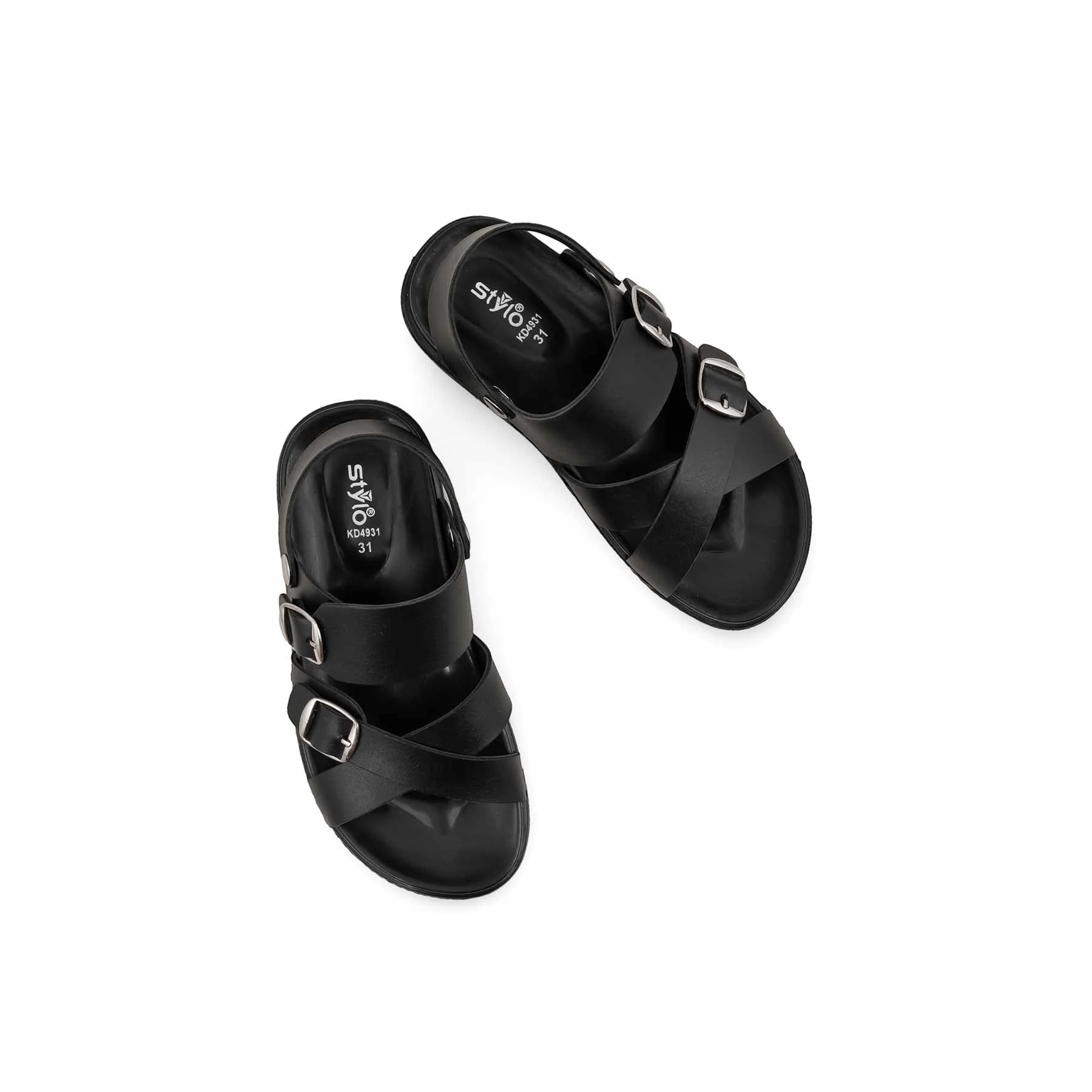 Boys Black Formal Sandal KD4931 - Image 5