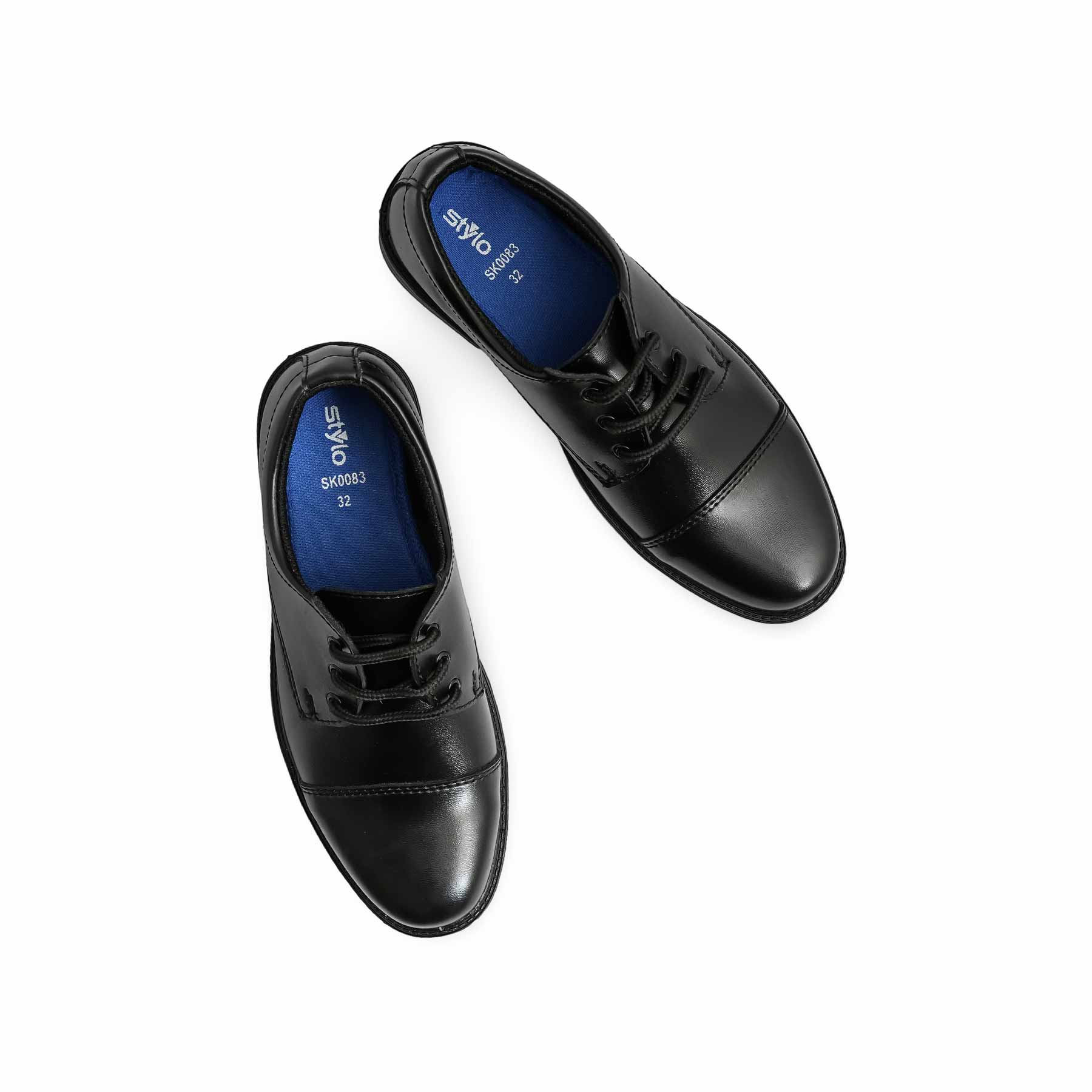 Boys Black Lace Up School Shoes SK0083 - Image 5