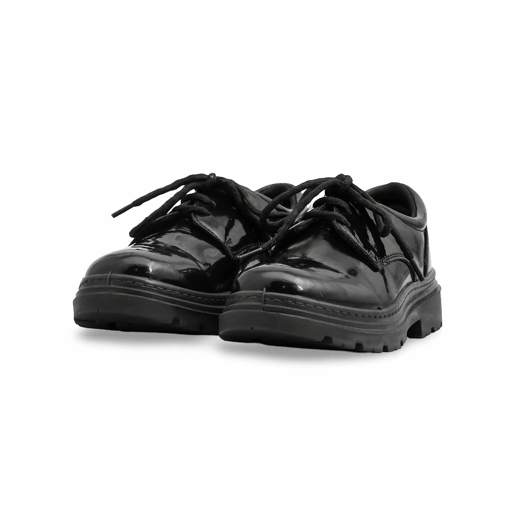 Boys Black Lace Up School Shoes SK1105 - Image 3