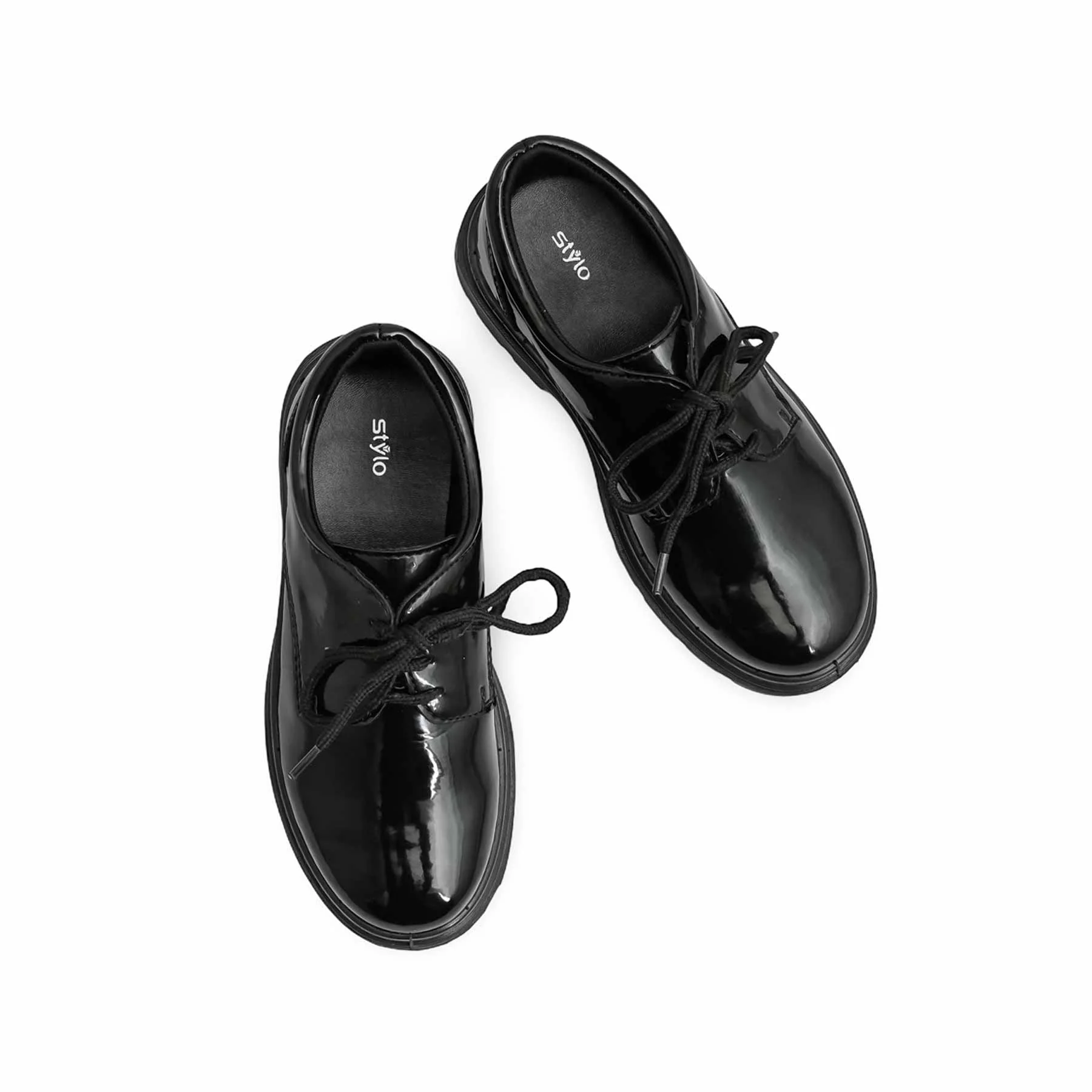 Boys Black Lace Up School Shoes SK1105 - Image 5