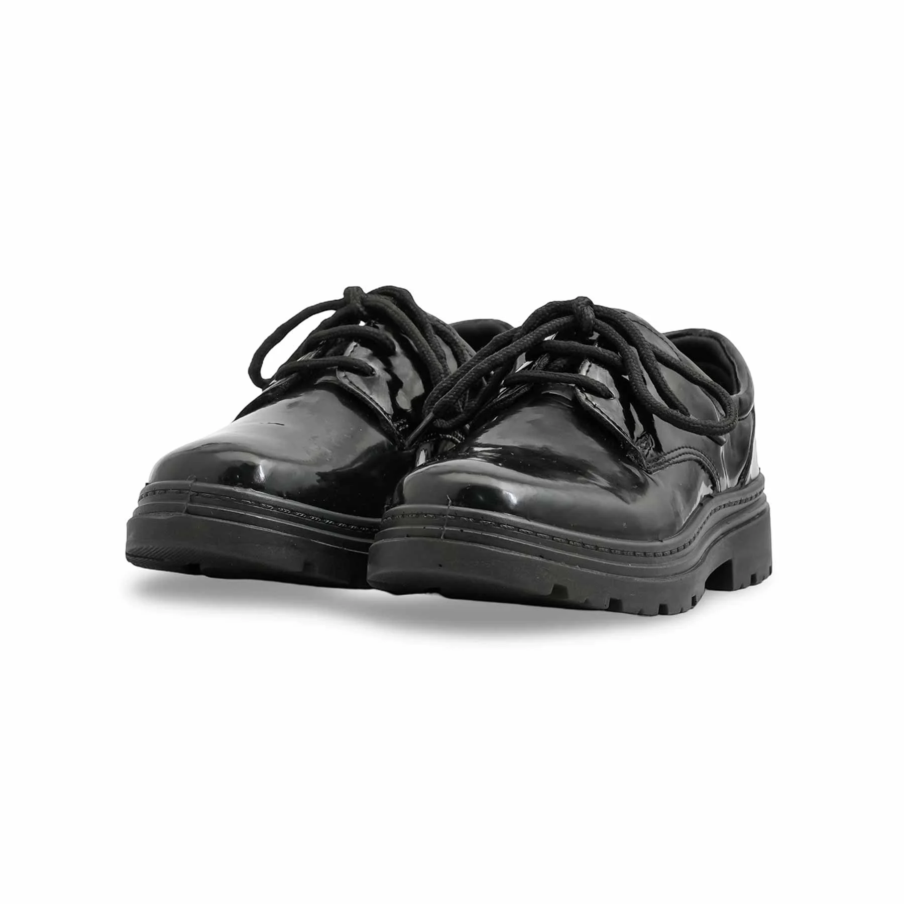 Boys Black Lace Up School Shoes SK1106 - Image 3