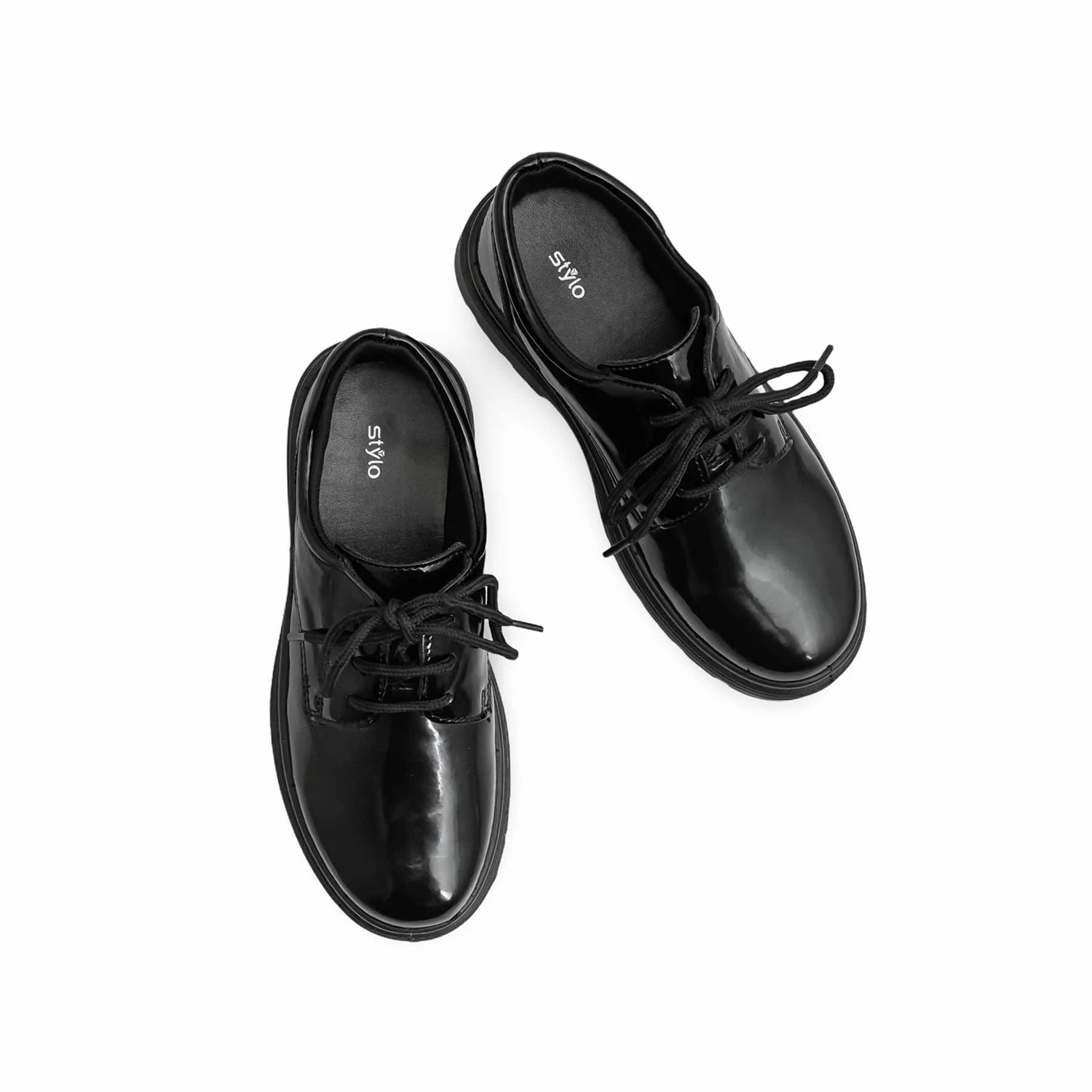 Boys Black Lace Up School Shoes SK1106 - Image 5