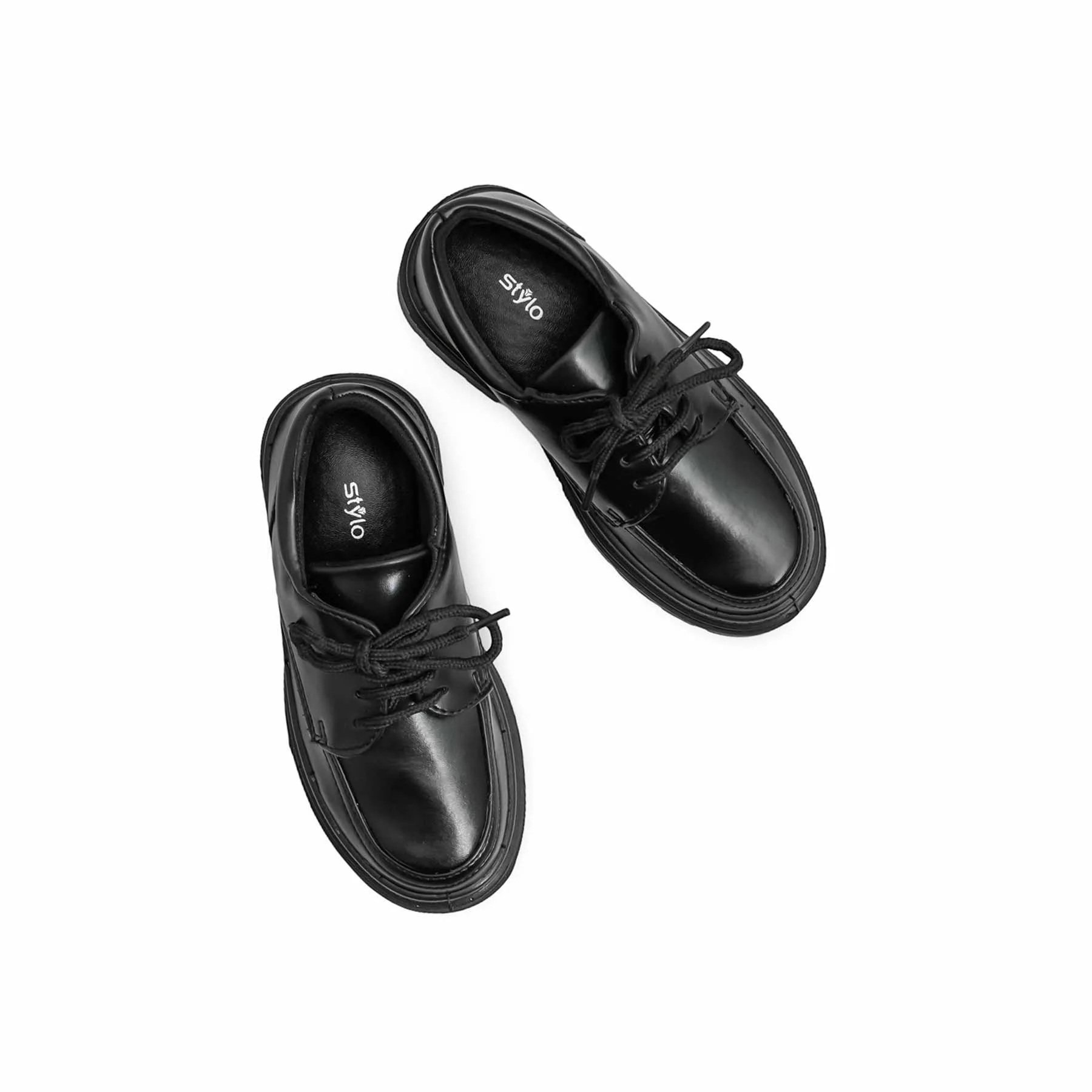 Boys Black Lace Up School Shoes SK1115 - Image 5