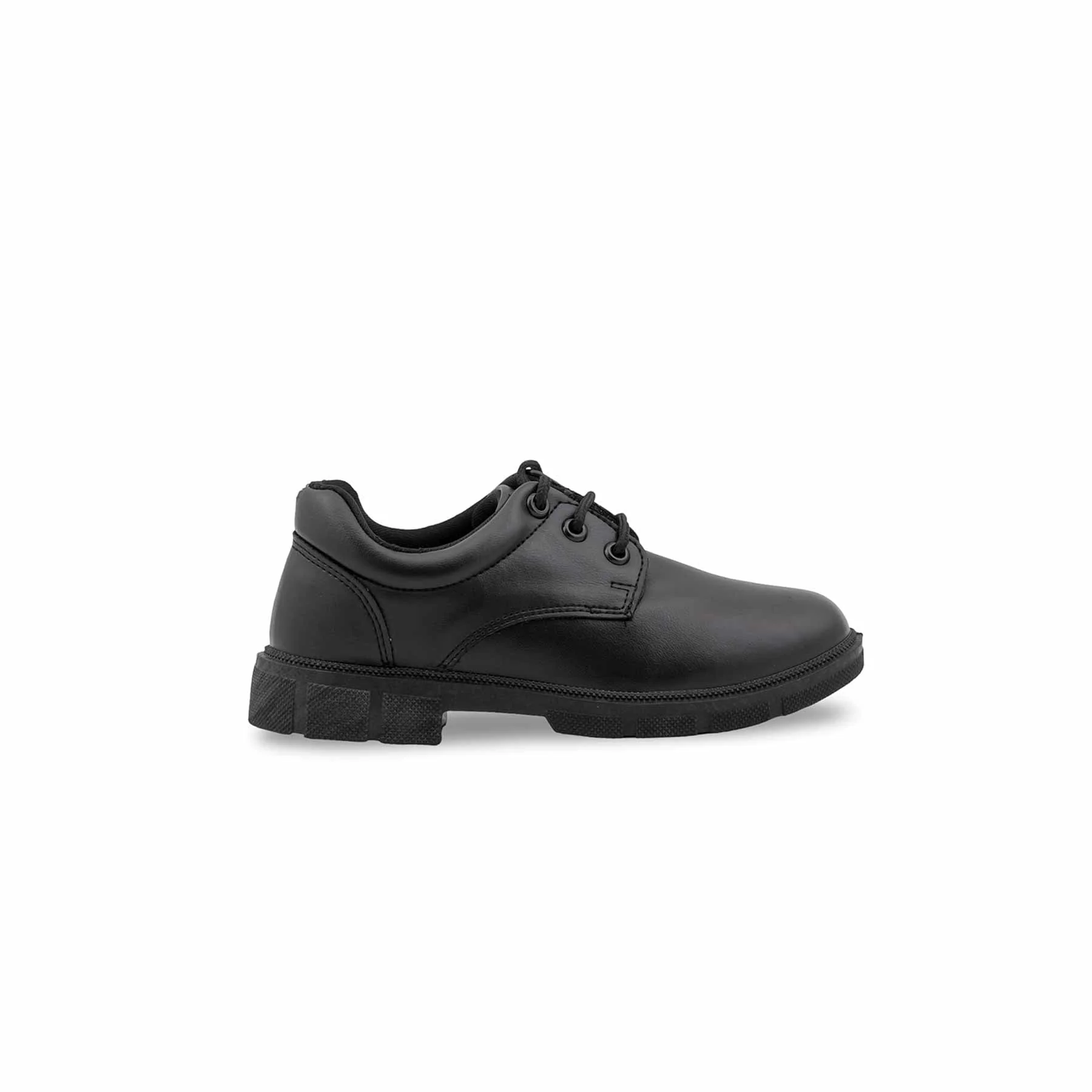 Boys Black Lace Up School Shoes WKS020 - Image 2