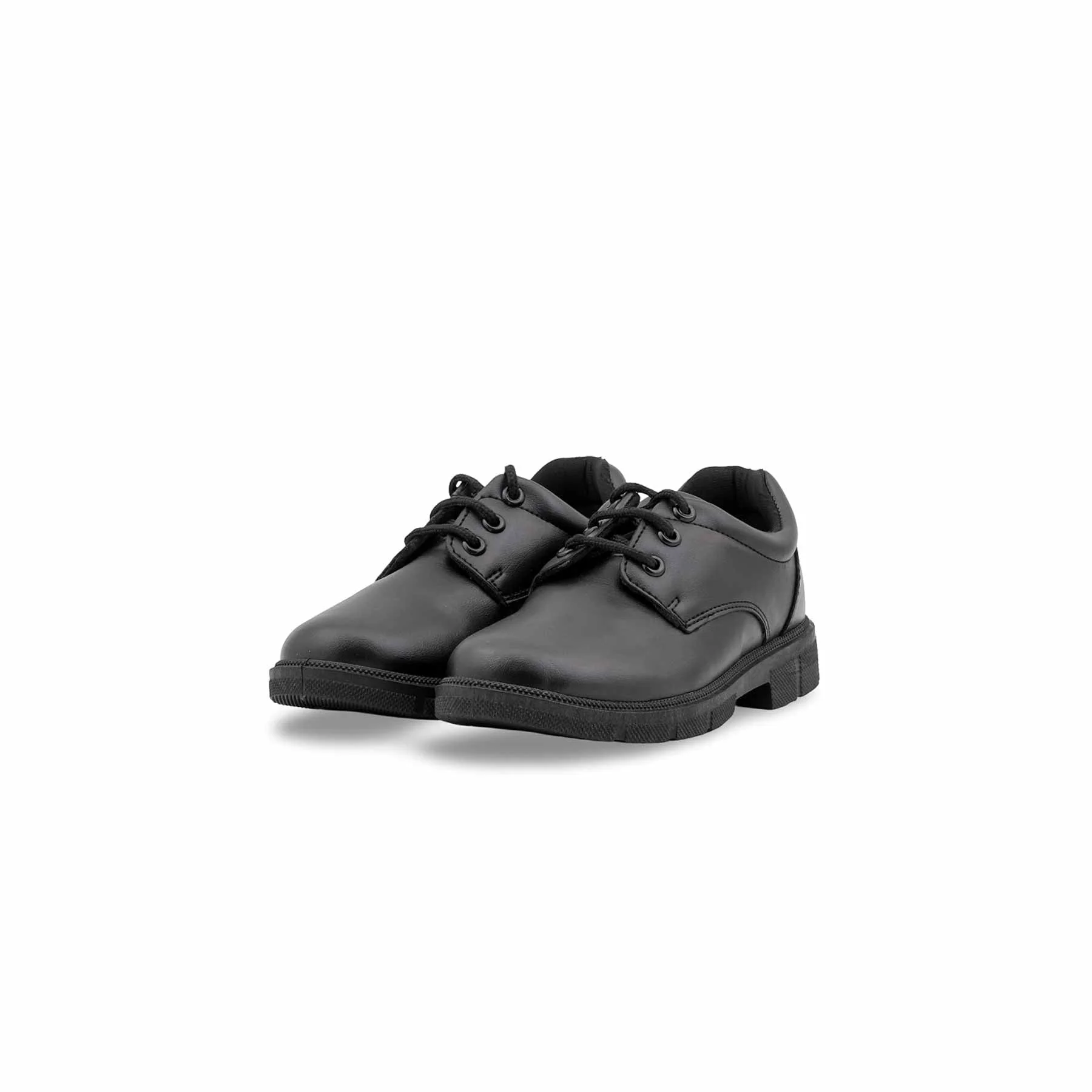 Boys Black Lace Up School Shoes WKS020 - Image 3