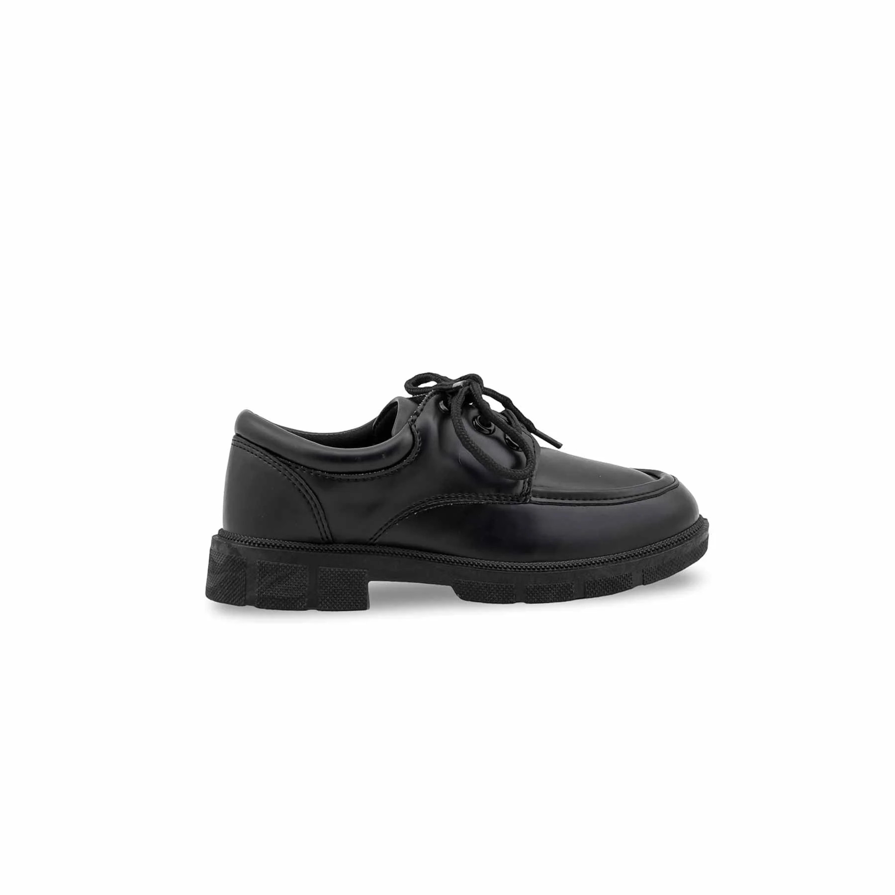 Boys Black Lace Up School Shoes WKS021 - Image 2