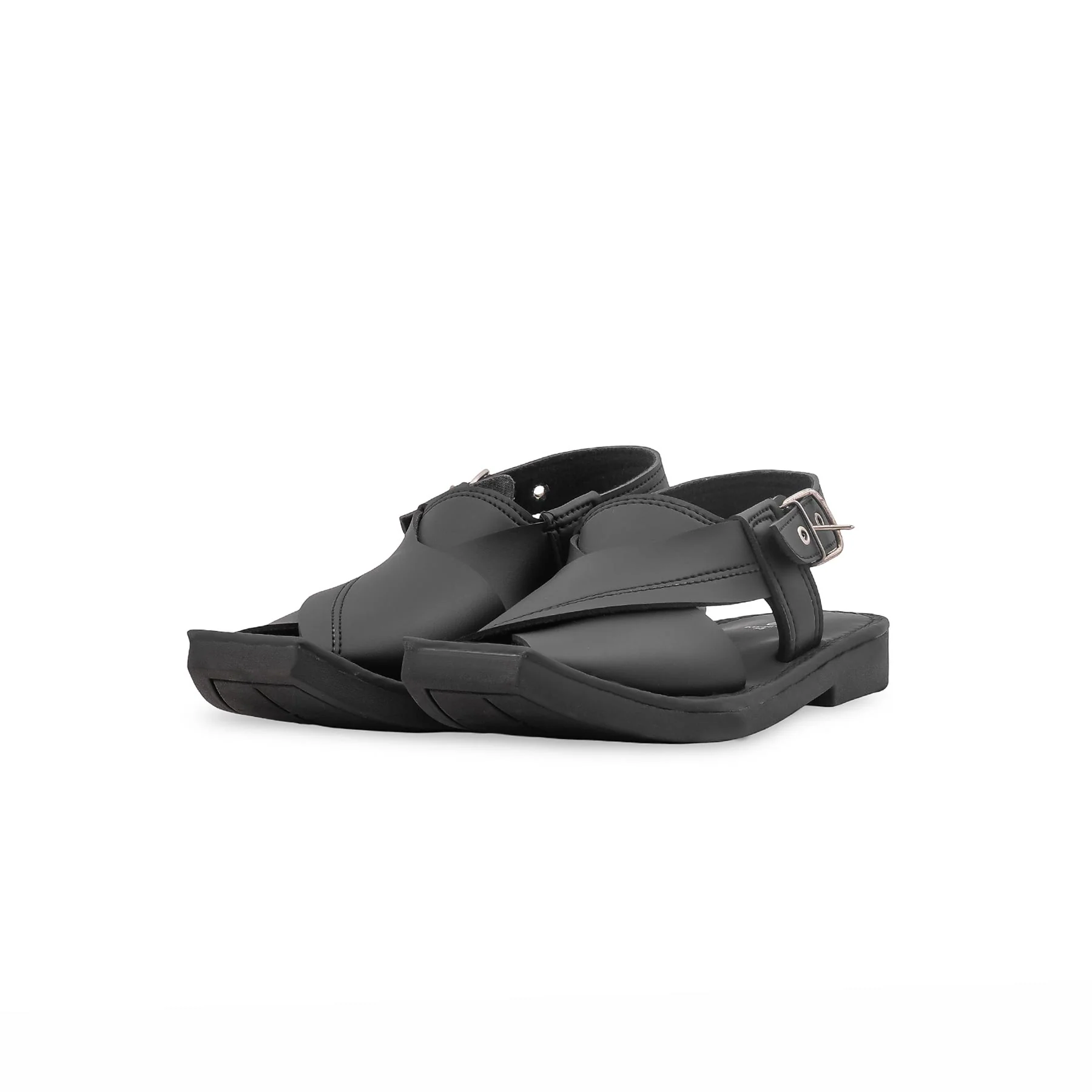 Boys Black Peshawari Chappal KD2678 - Image 3