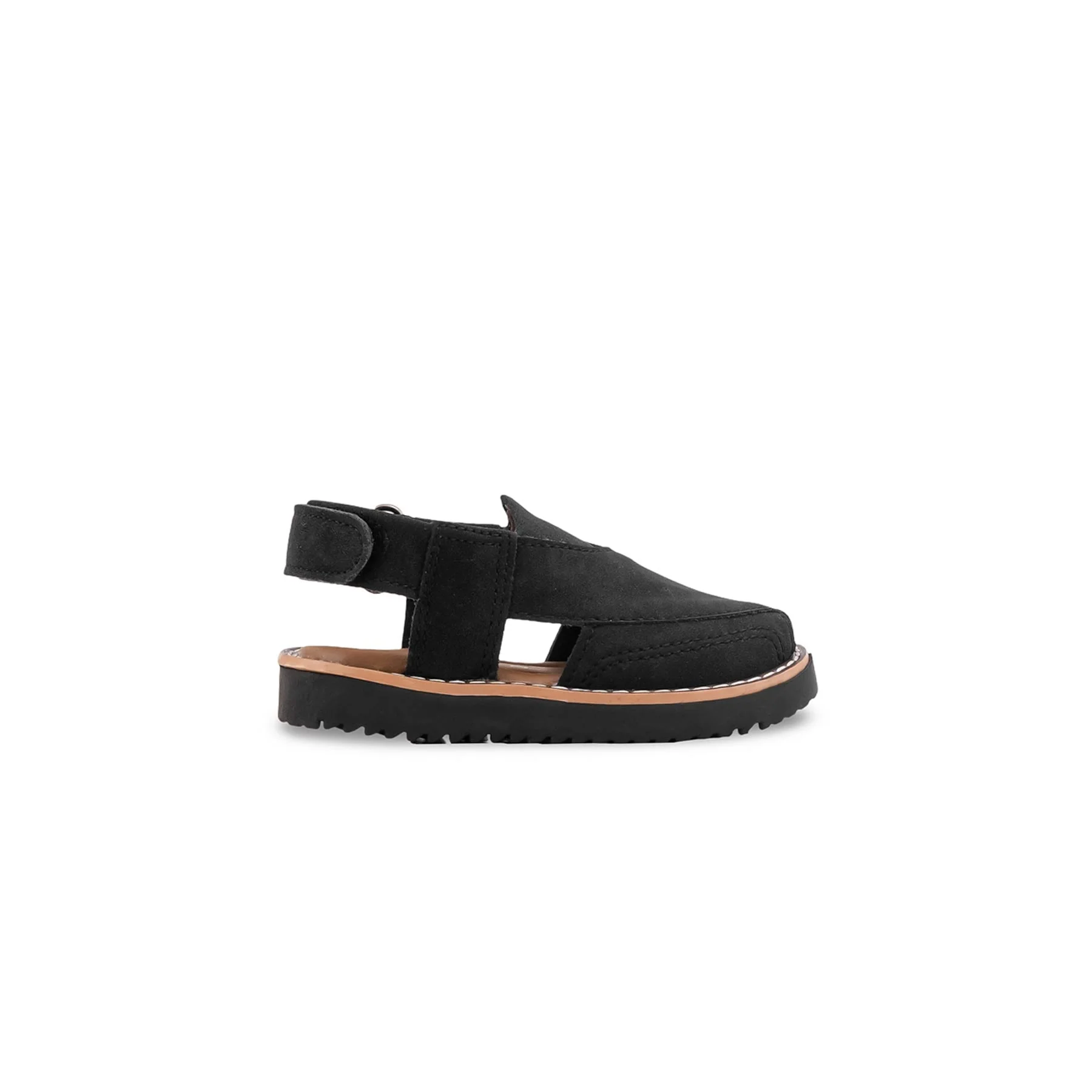 Boys Black Peshawari Chappal KD2733 - Image 3