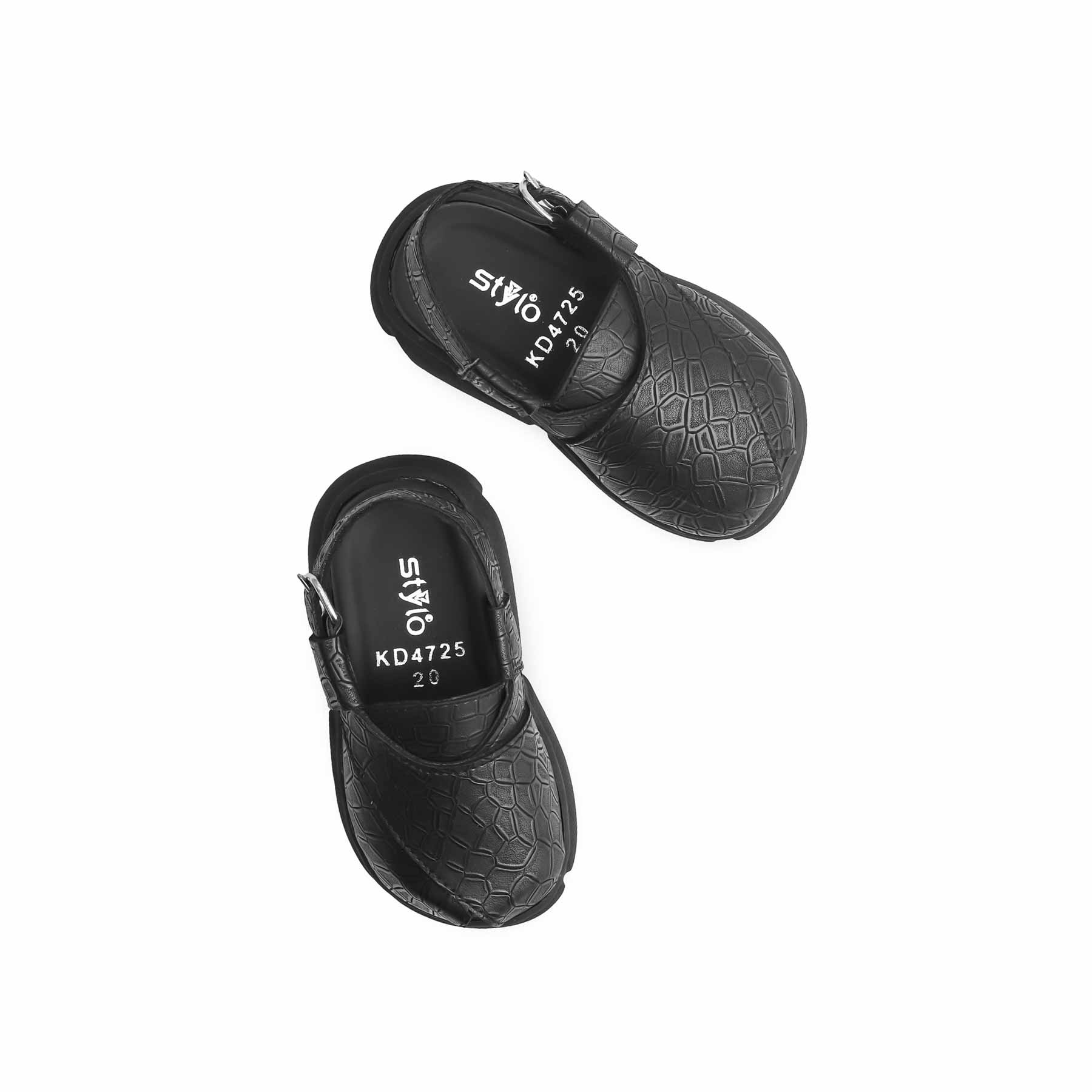 Boys Black Peshawari Chappal KD4725 - Image 5