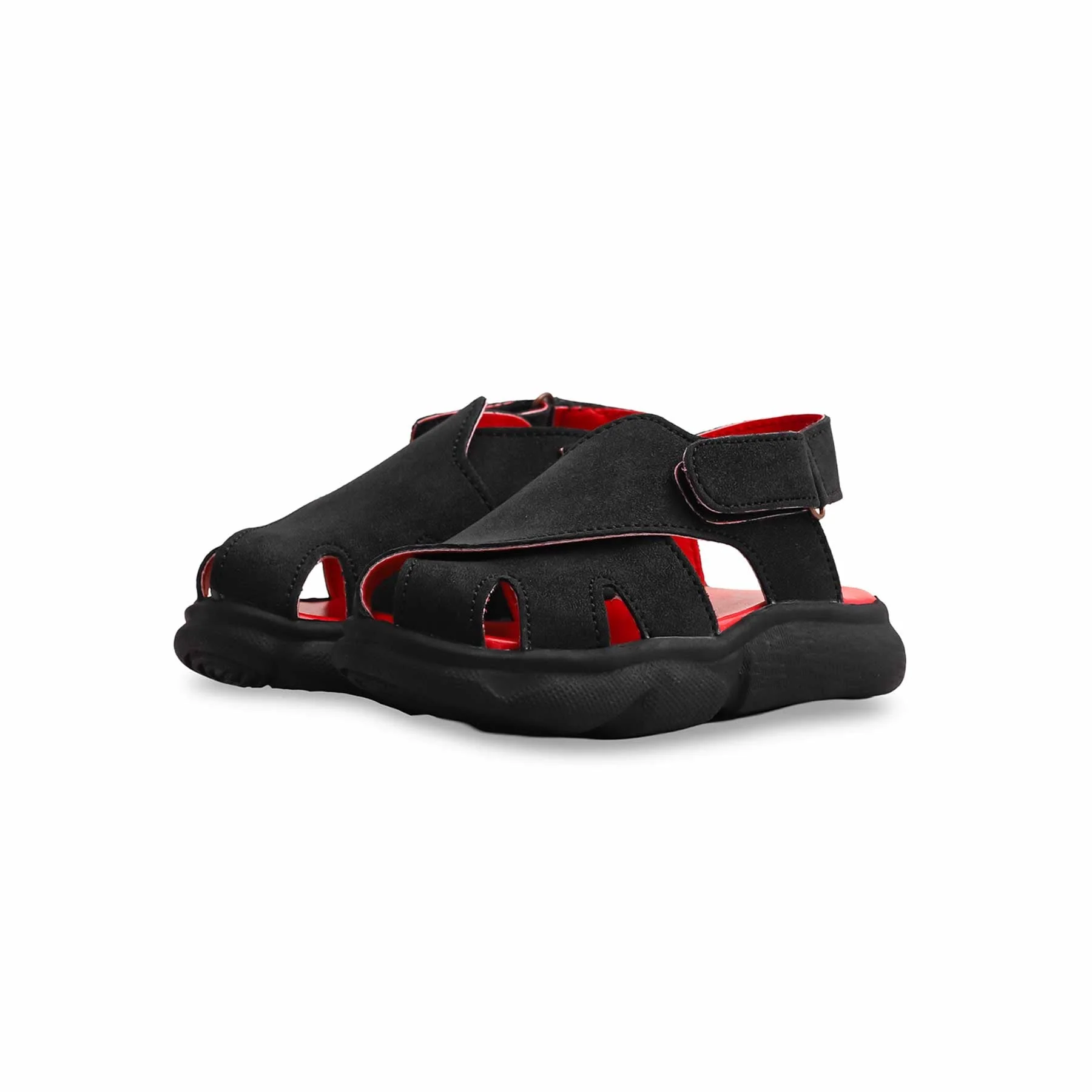 Boys Black Peshawari Chappal KD4735 - Image 3