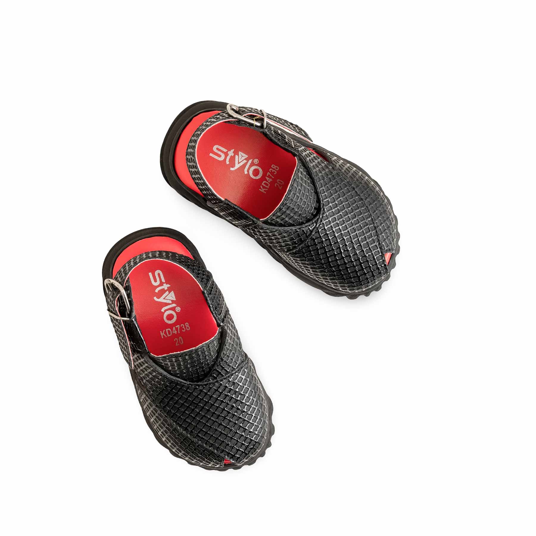 Boys Black Peshawari Chappal KD4738 - Image 5