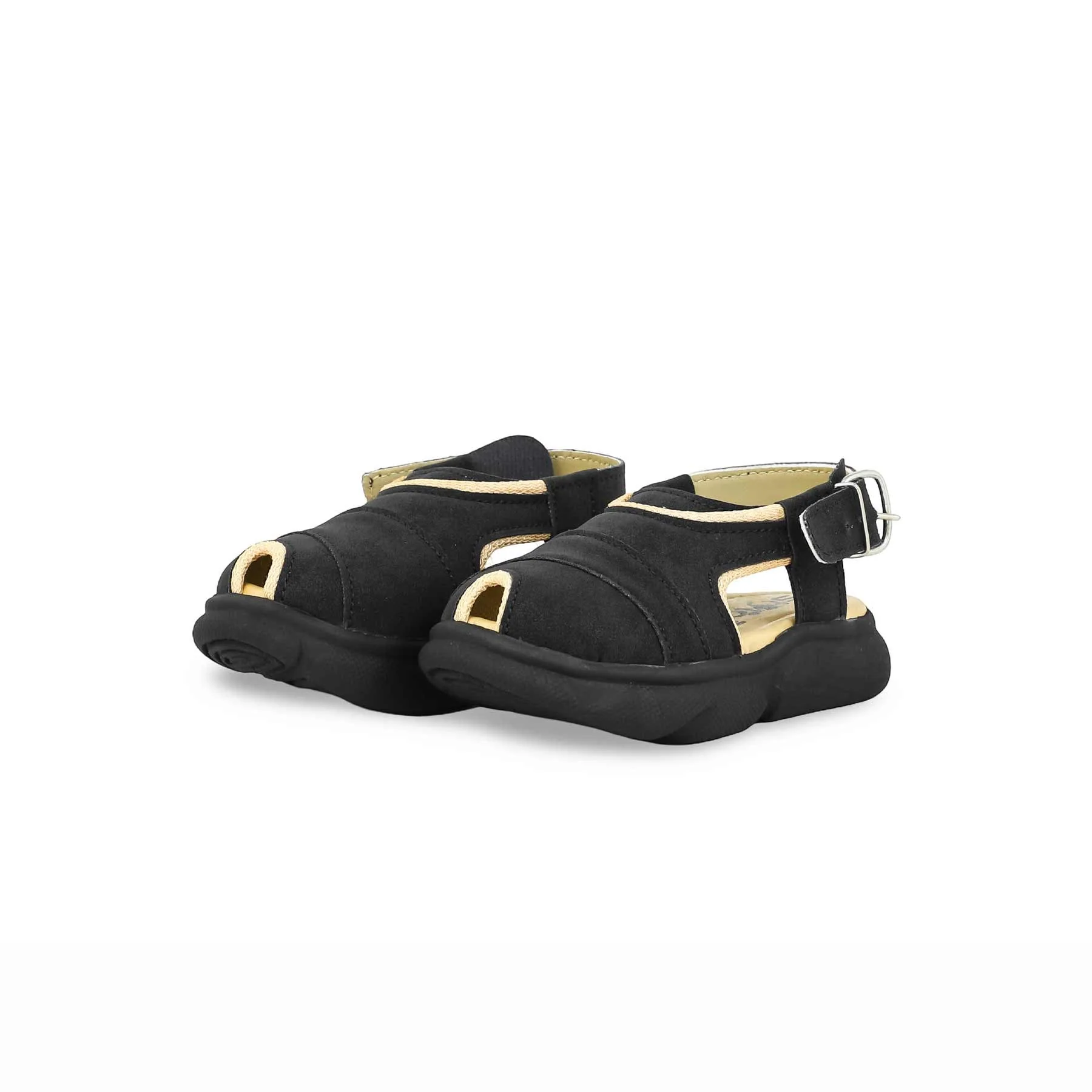 Boys Black Peshawari Chappal KD4739 - Image 2