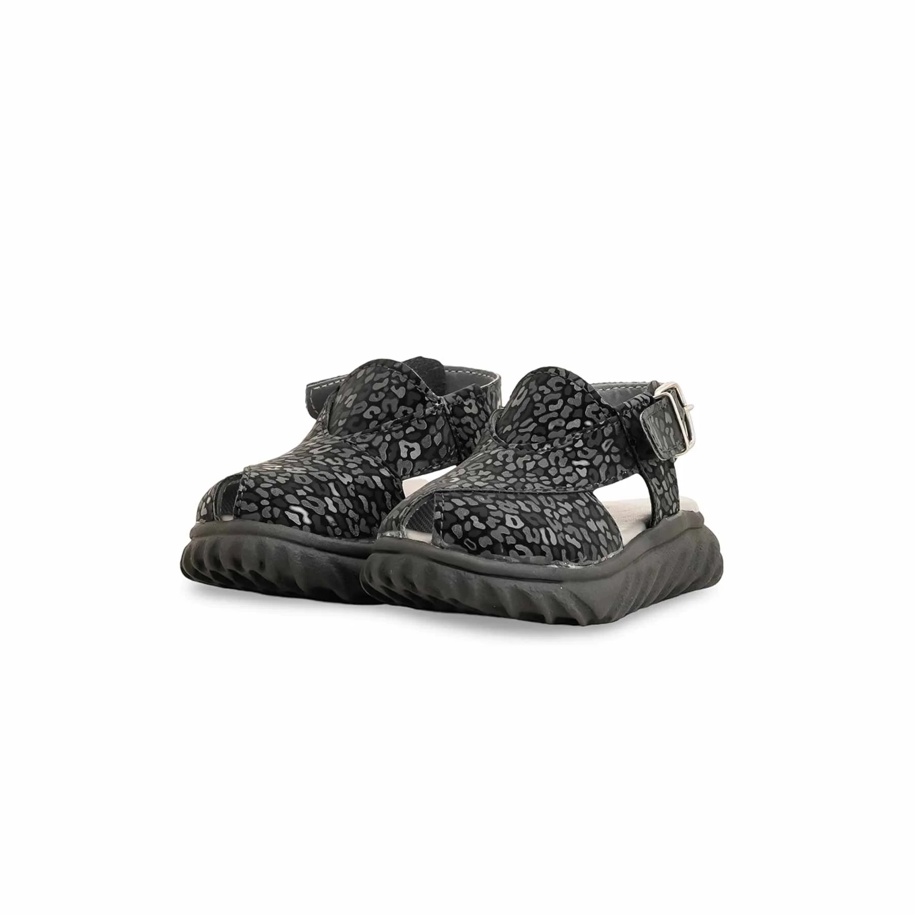 Boys Black Peshawari Chappal KD4841 - Image 3