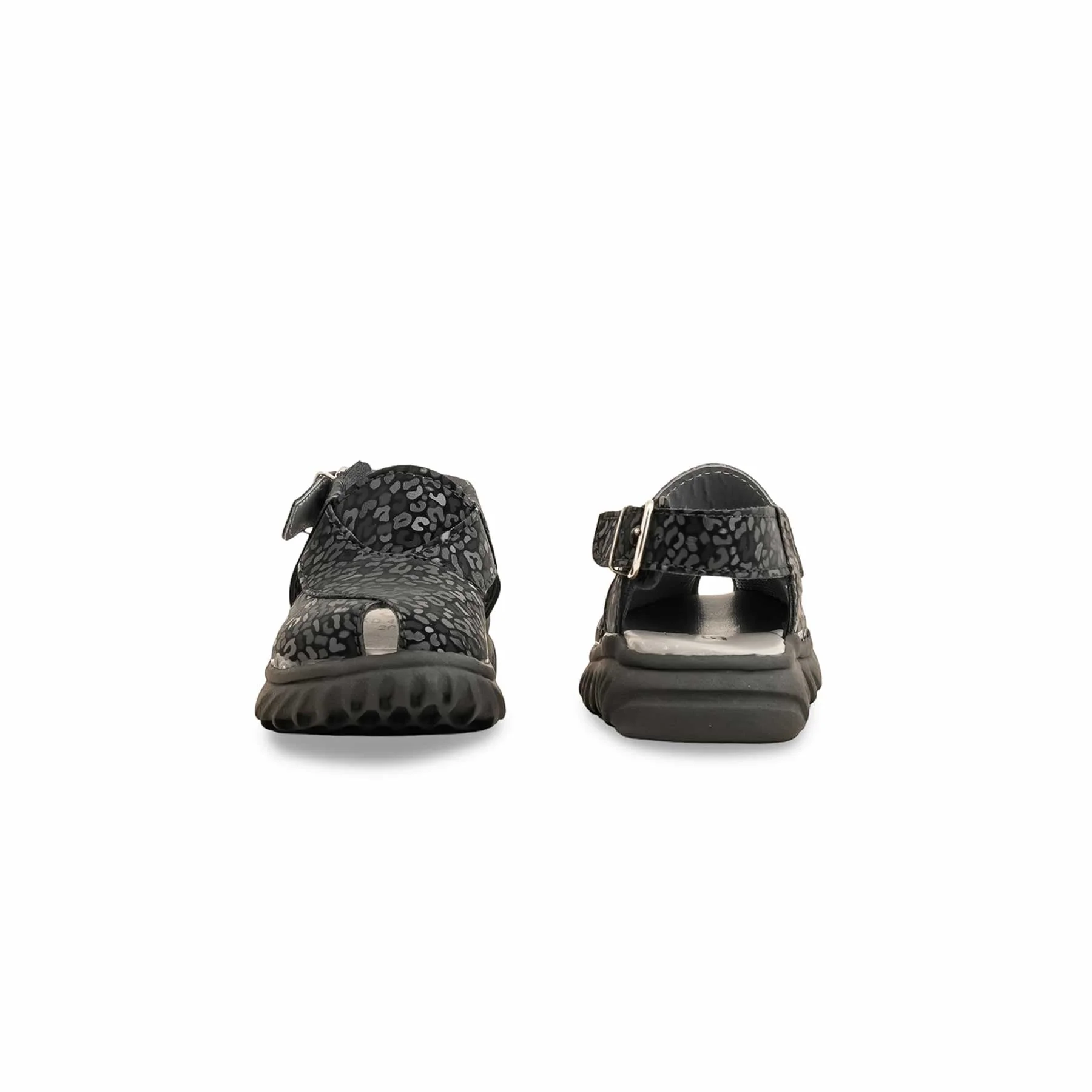 Boys Black Peshawari Chappal KD4841 - Image 4
