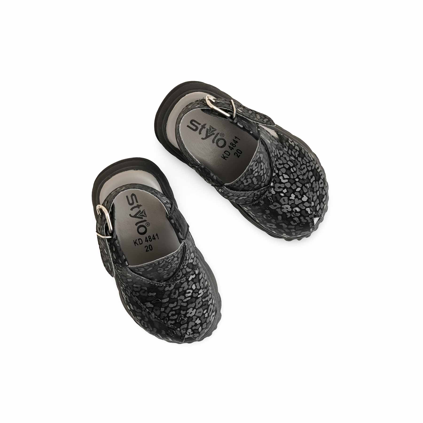 Boys Black Peshawari Chappal KD4841 - Image 5