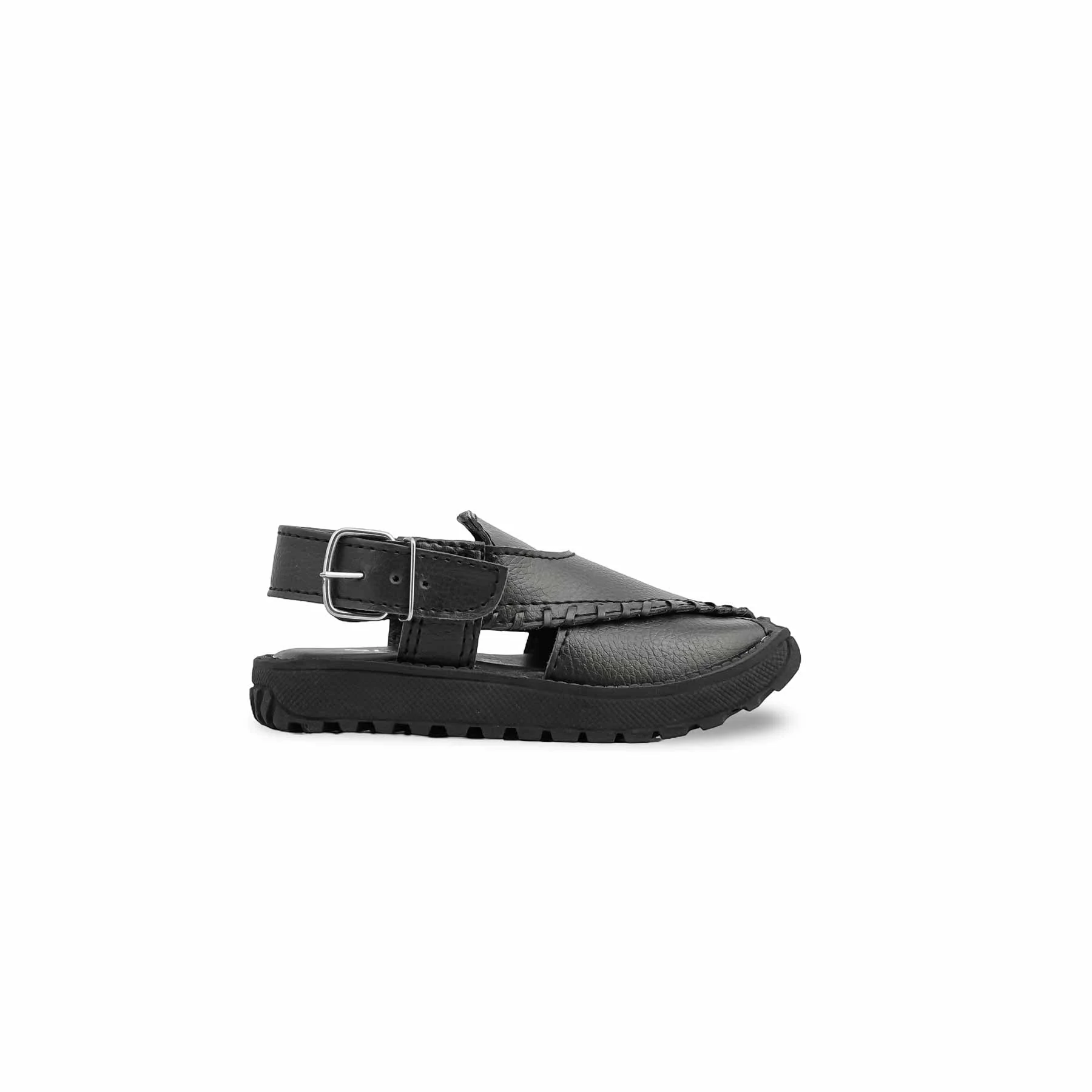 Boys Black Peshawari Chappal KD4929 - Image 2