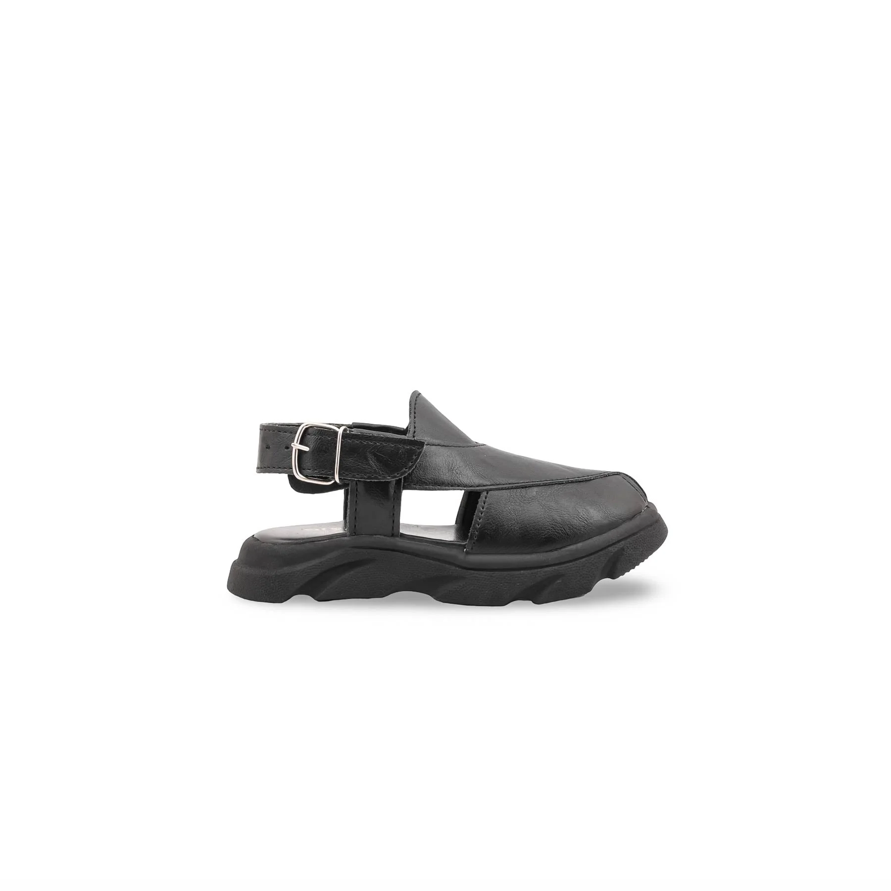 Boys Black Peshawari Chappal KD4958 - Image 2