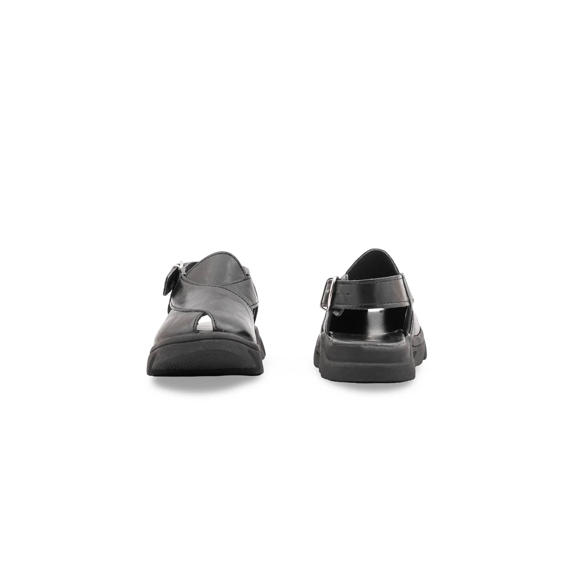 Boys Black Peshawari Chappal KD4958 - Image 4