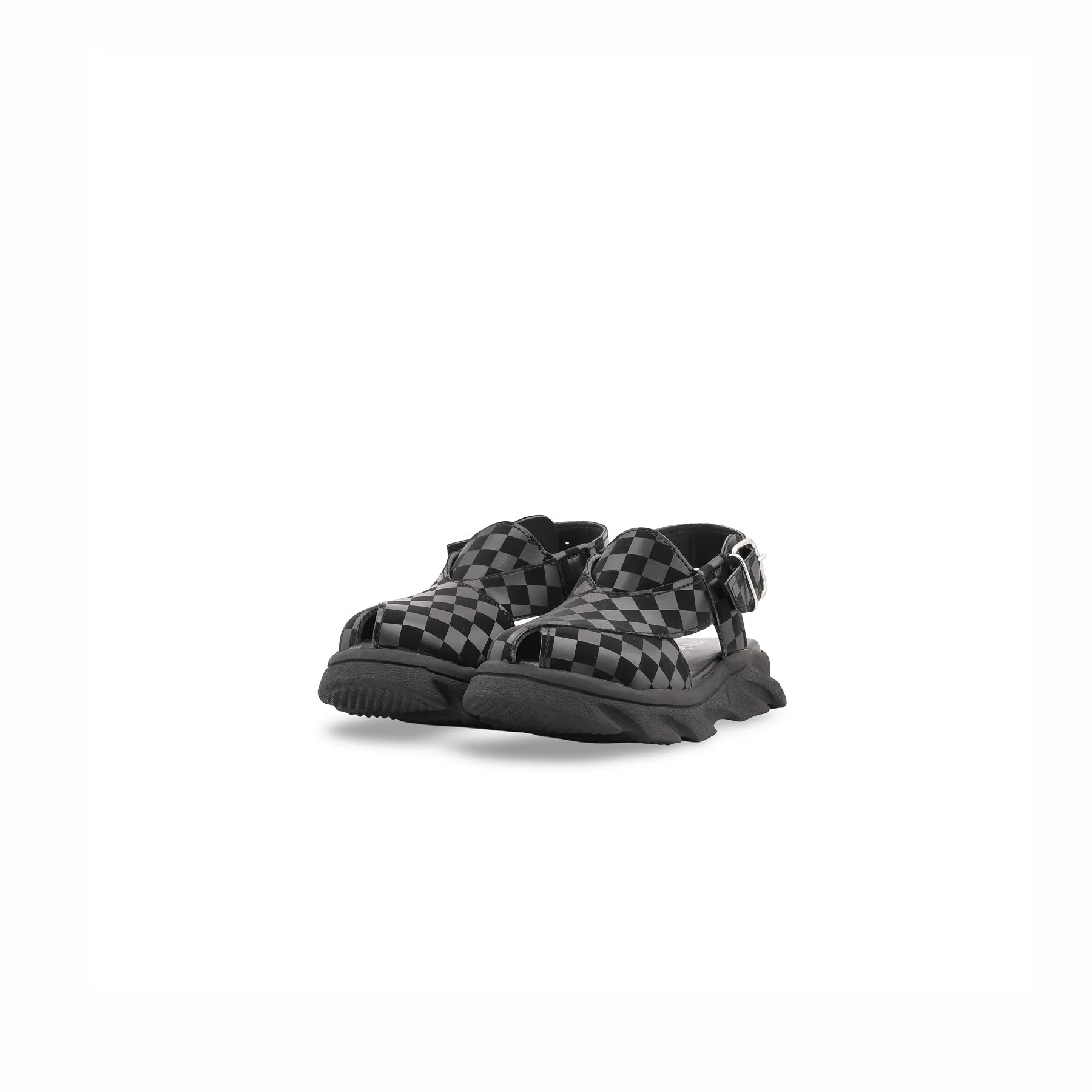Boys Black Peshawari Chappal KD4959 - Image 3