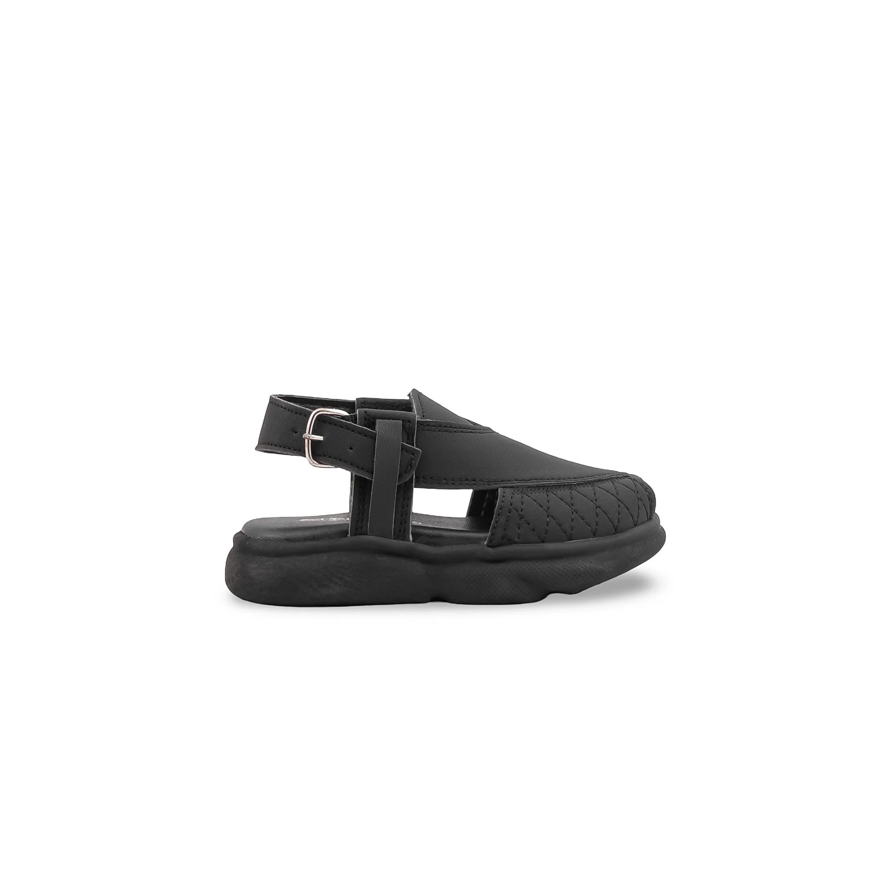 Boys Black Peshawari Chappal KD4976 - Image 2