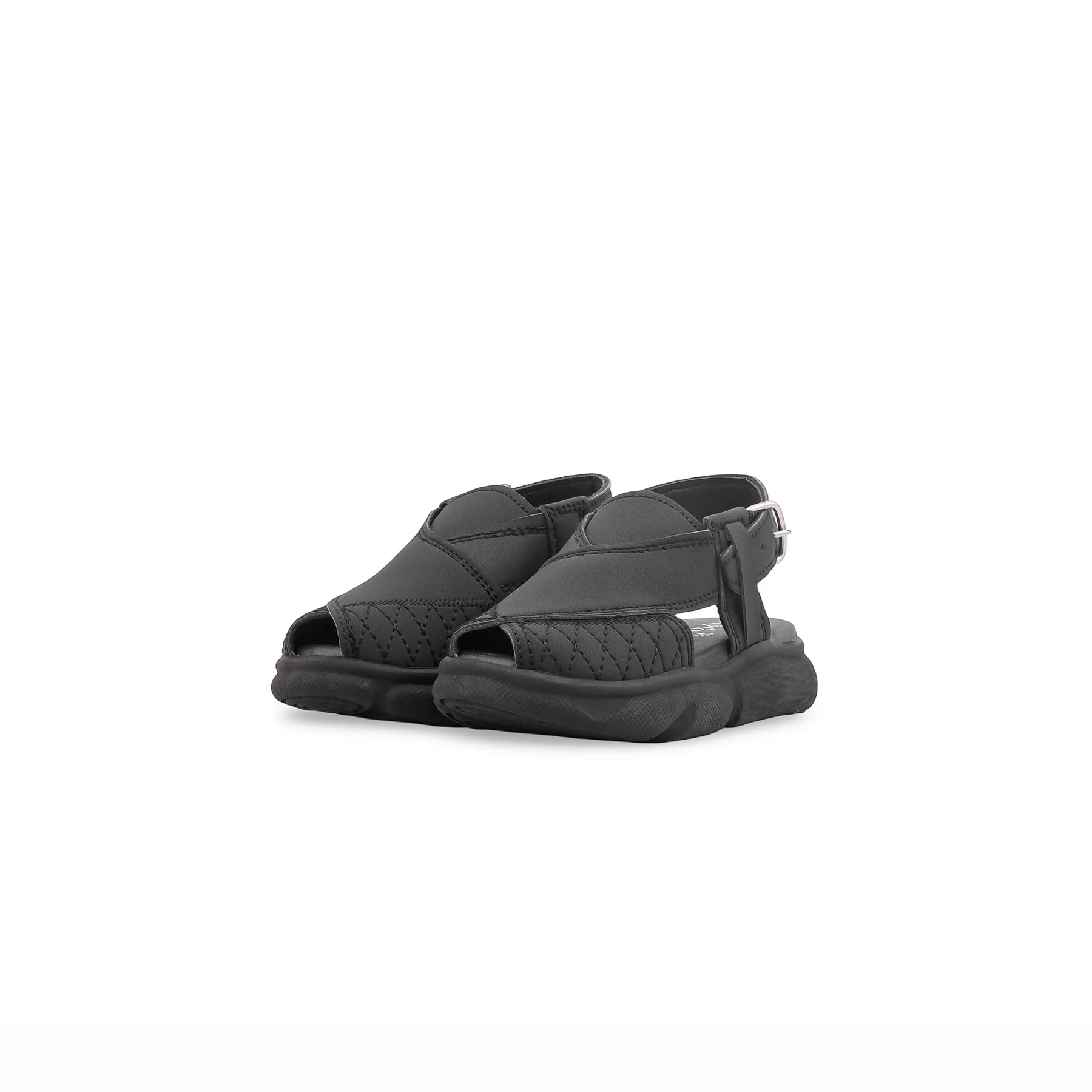 Boys Black Peshawari Chappal KD4976 - Image 3